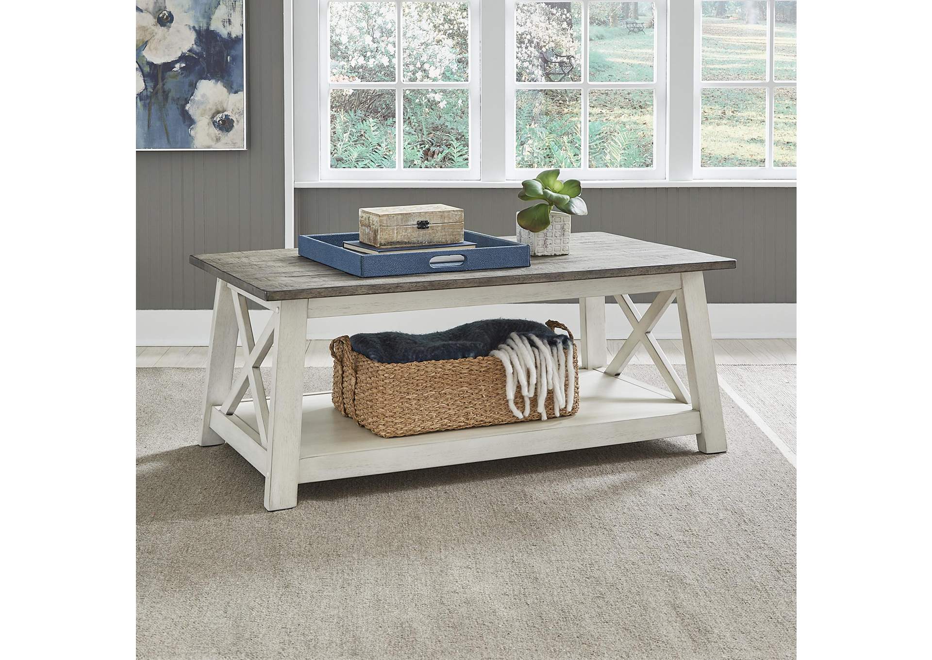 Laurel Bluff Rectangular Cocktail Table,Liberty