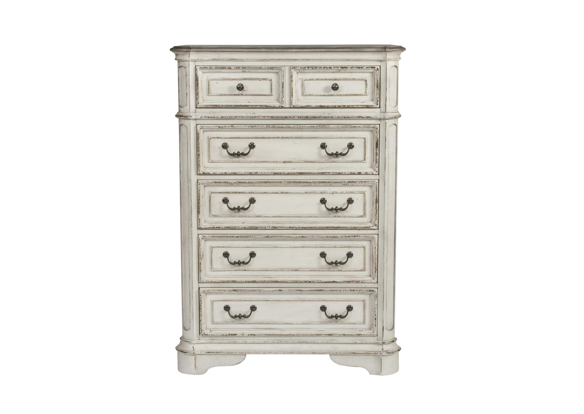 Magnolia Manor Queen Upholstered Bed, Dresser & Mirror, Chest, Nightstand,Liberty