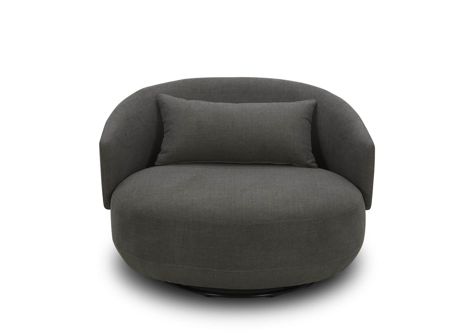 Haley Upholstered Swivel Cuddler Chair - Charcoal,Liberty