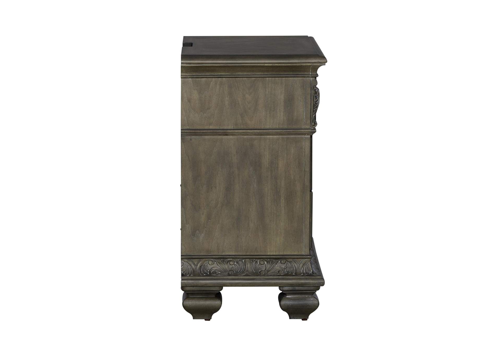 Carlisle Court 3 Drawer Nightstand with Charging Station,Liberty