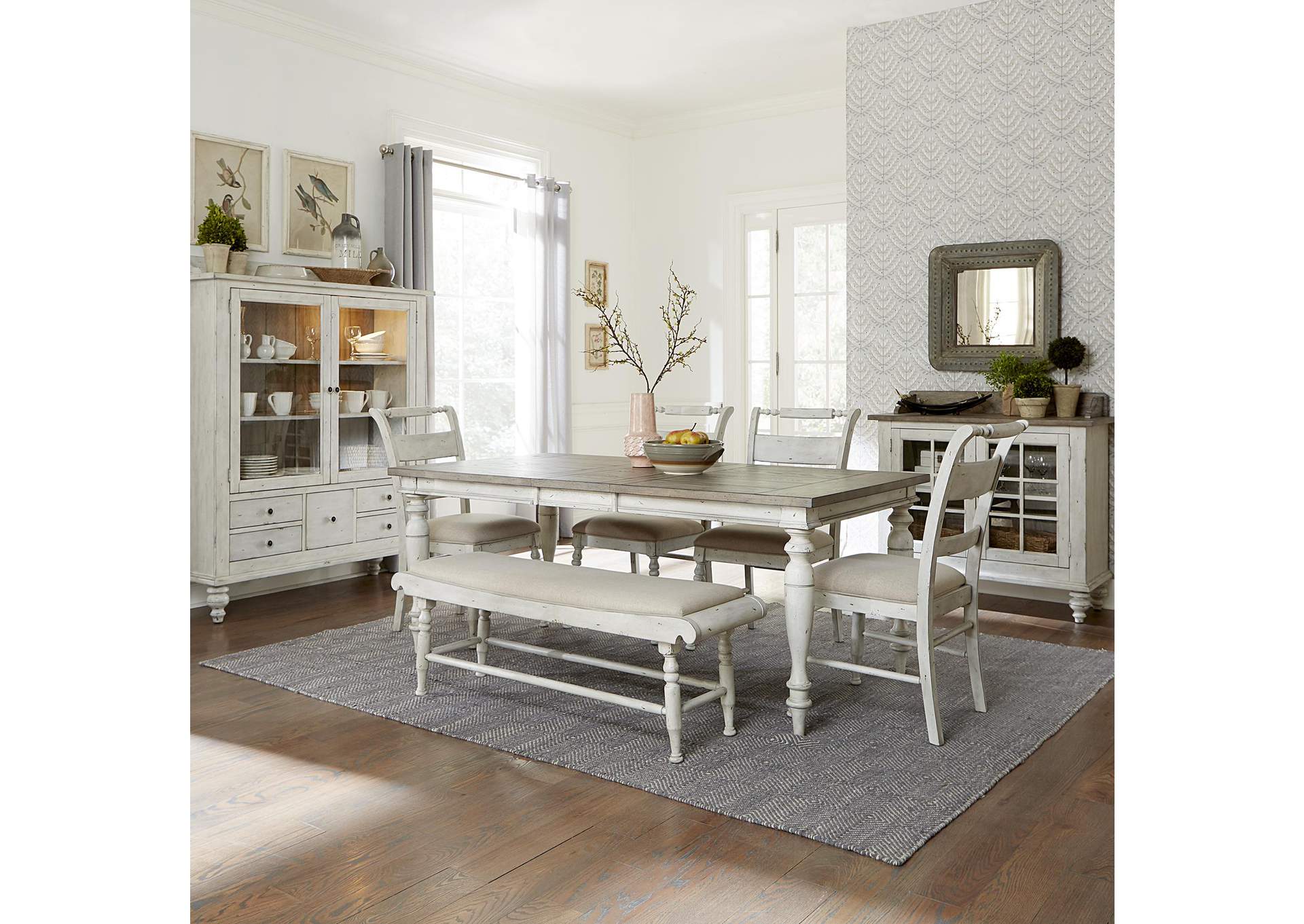 Whitney 6 Piece Rectangular Table Set,Liberty