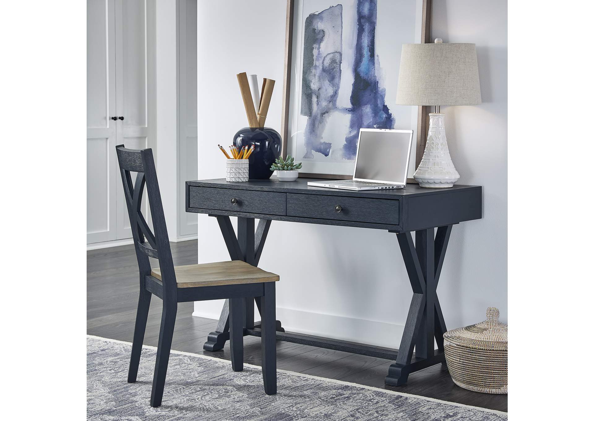 Lakeshore Writing Desk - Navy,Liberty