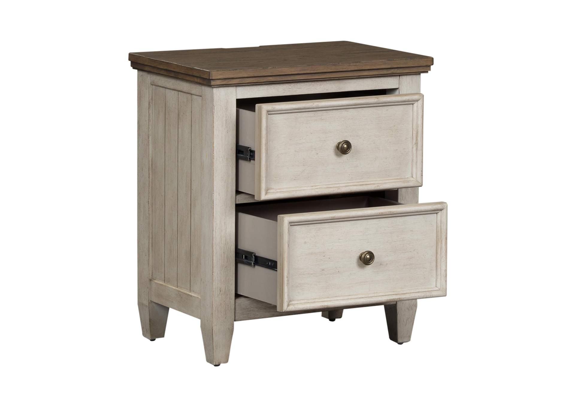 Heartland 2 Drawer Nightstand with Charging Station,Liberty