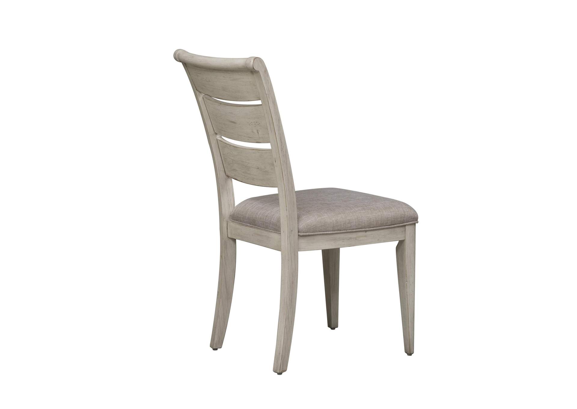 Farmhouse Reimagined Ladder Back Upholstered Side Chair (RTA),Liberty