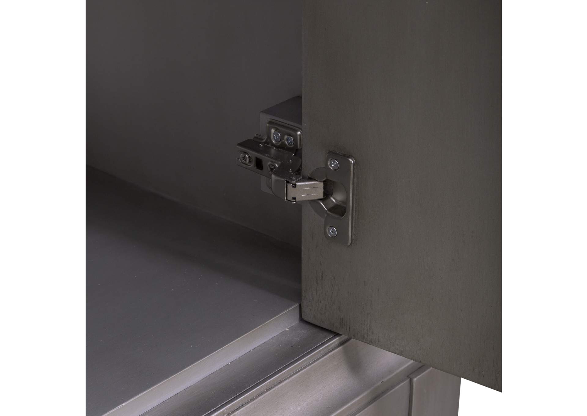 Montage Door Bedside Chest with Charging Station,Liberty