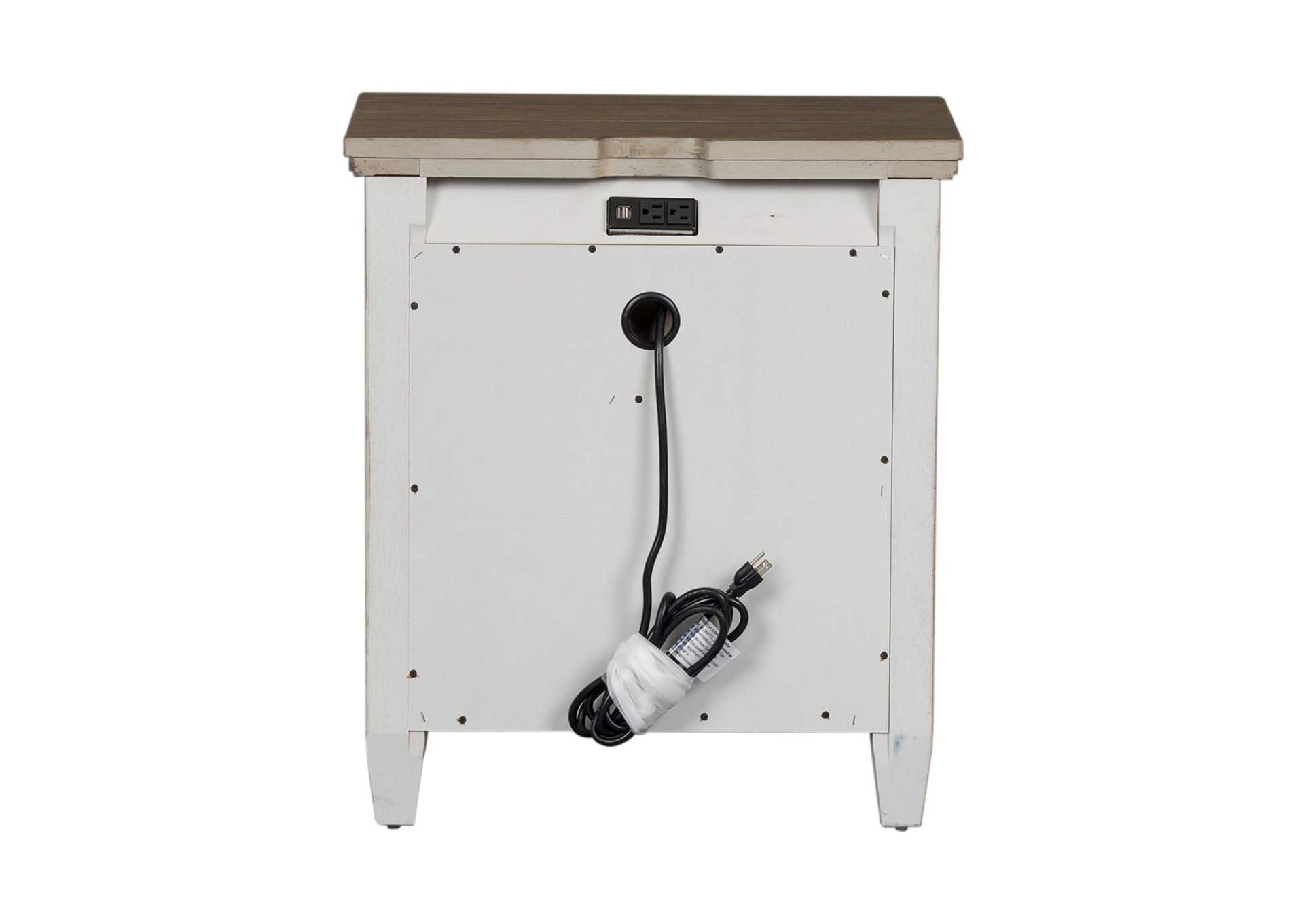 Heartland 2 Drawer Nightstand with Charging Station,Liberty