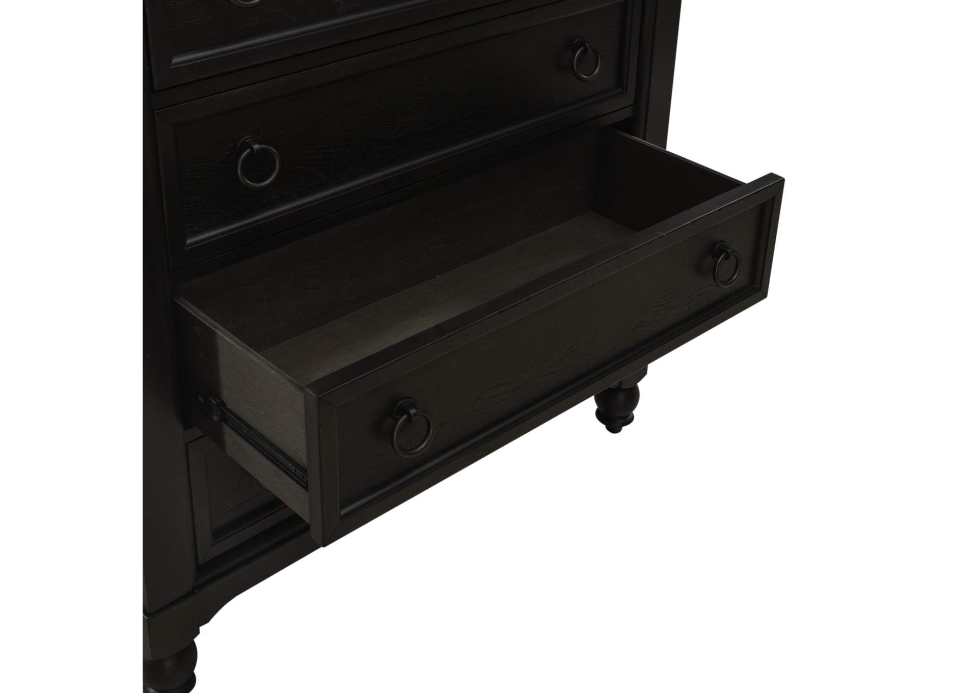 Americana Farmhouse 5 Drawer Chest - Black,Liberty