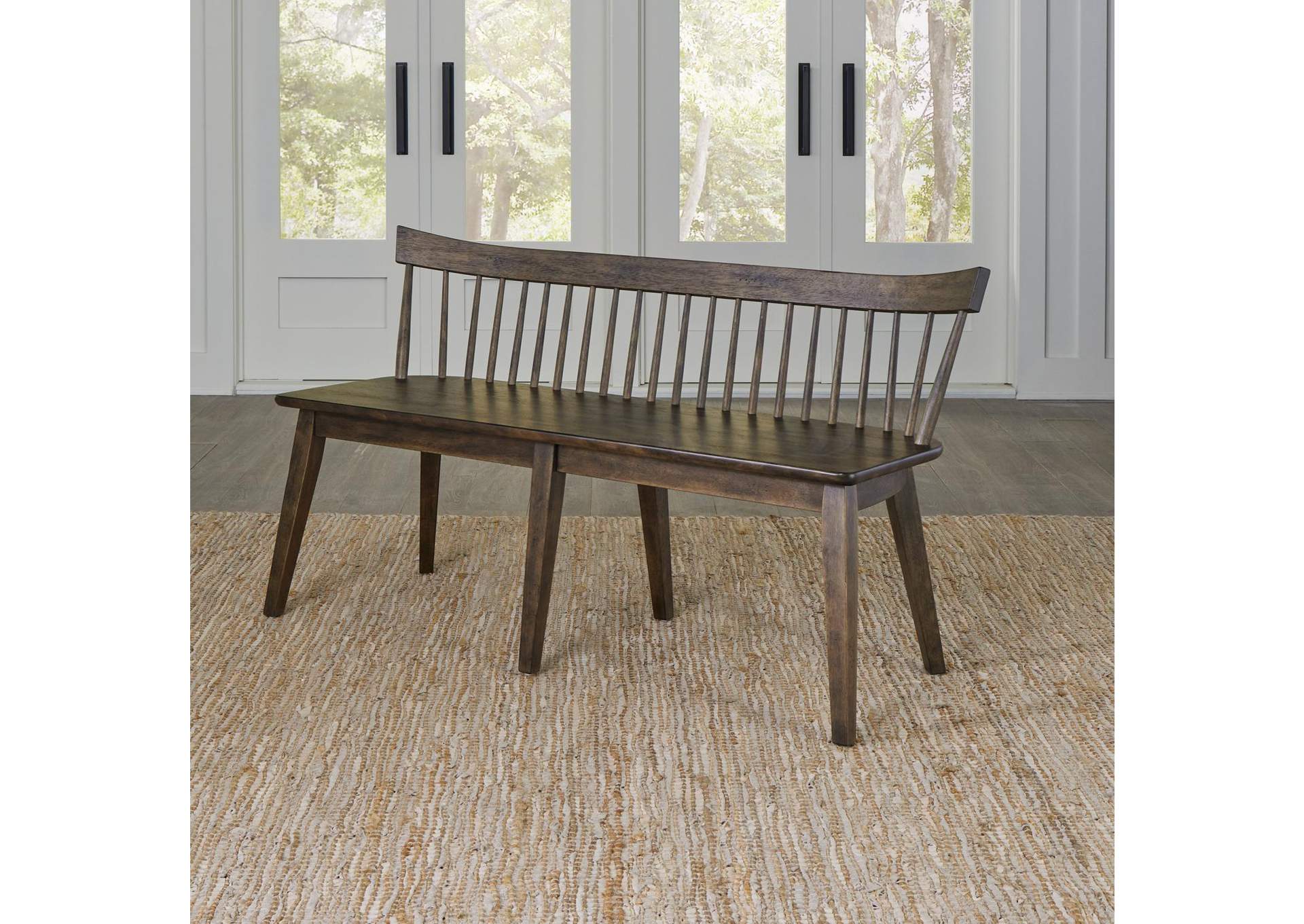 Midland Falls Spindle Back Dining Bench (RTA),Liberty