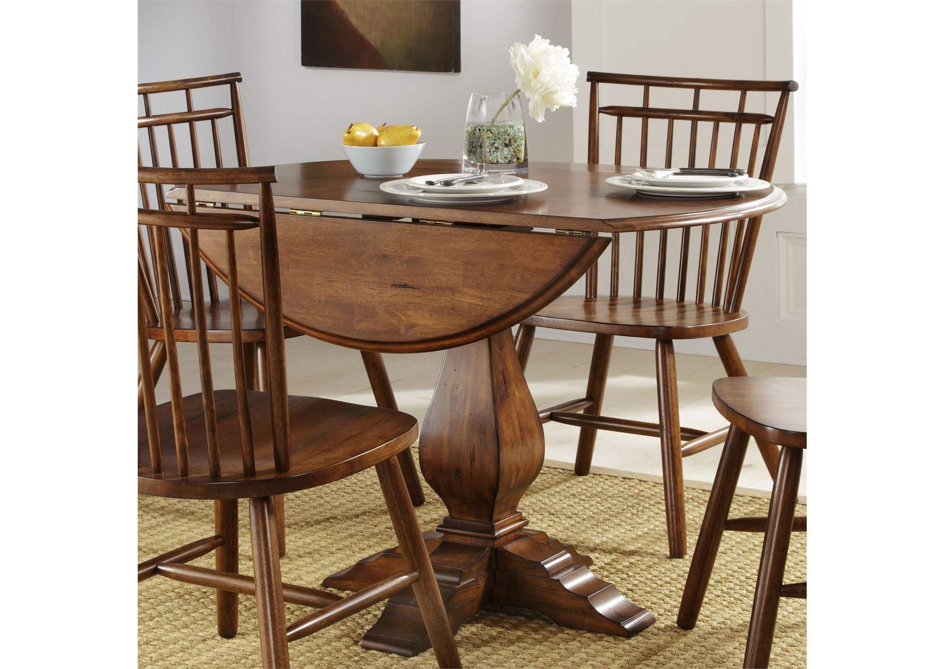 Creations II Tobacco Drop Leaf Dining Table,Liberty