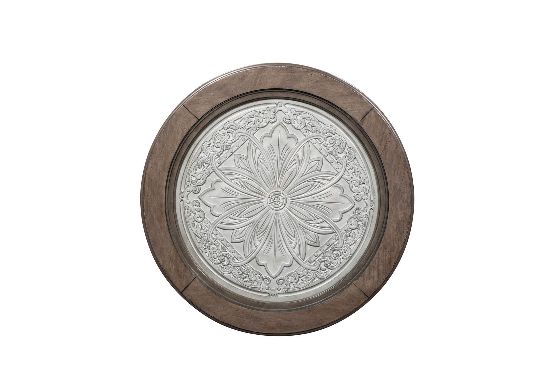 Heartland Round Ceiling Tile Cocktail Table,Liberty