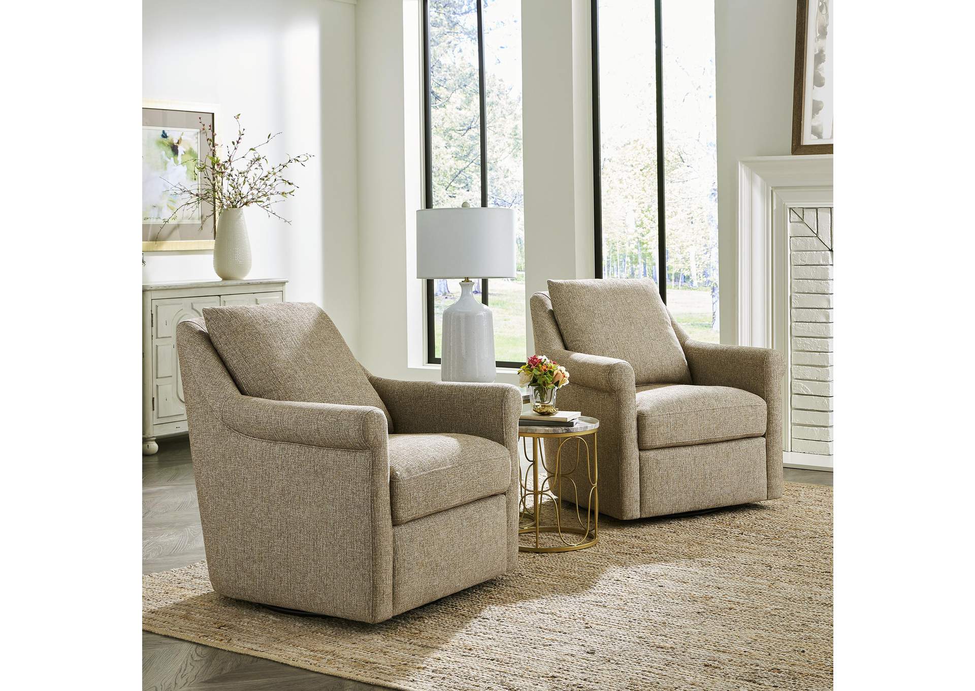 Landcaster Upholstered Accent Chair - Cocoa,Liberty