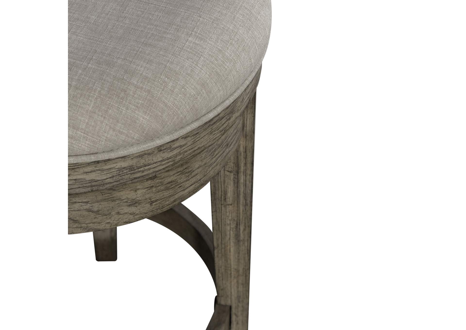 City Scape Upholstered Swivel Console Stool,Liberty