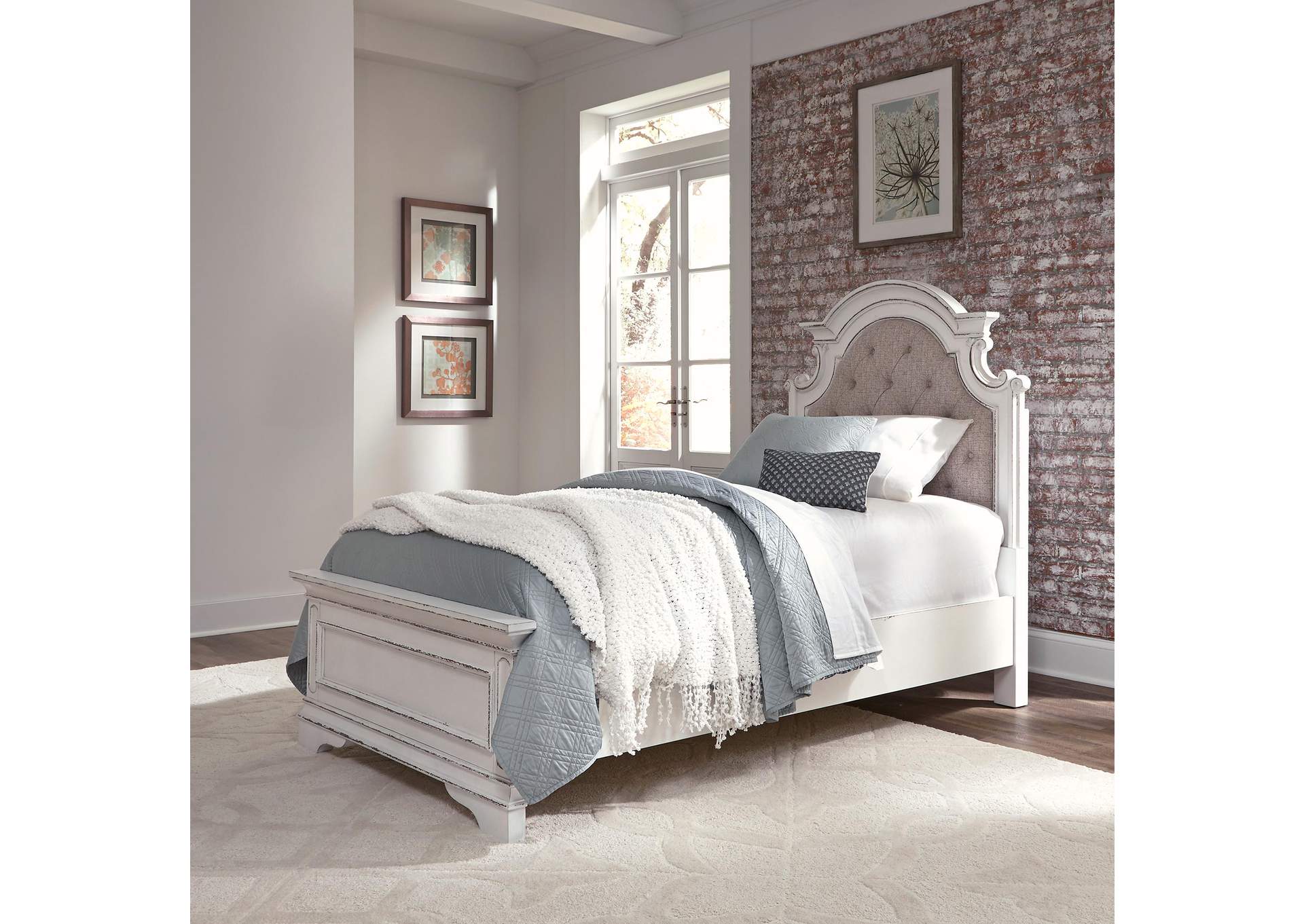 Magnolia Manor Twin Upholstered Bed,Liberty