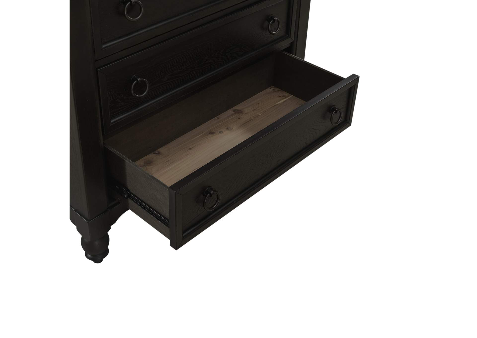 Americana Farmhouse 5 Drawer Chest - Black,Liberty