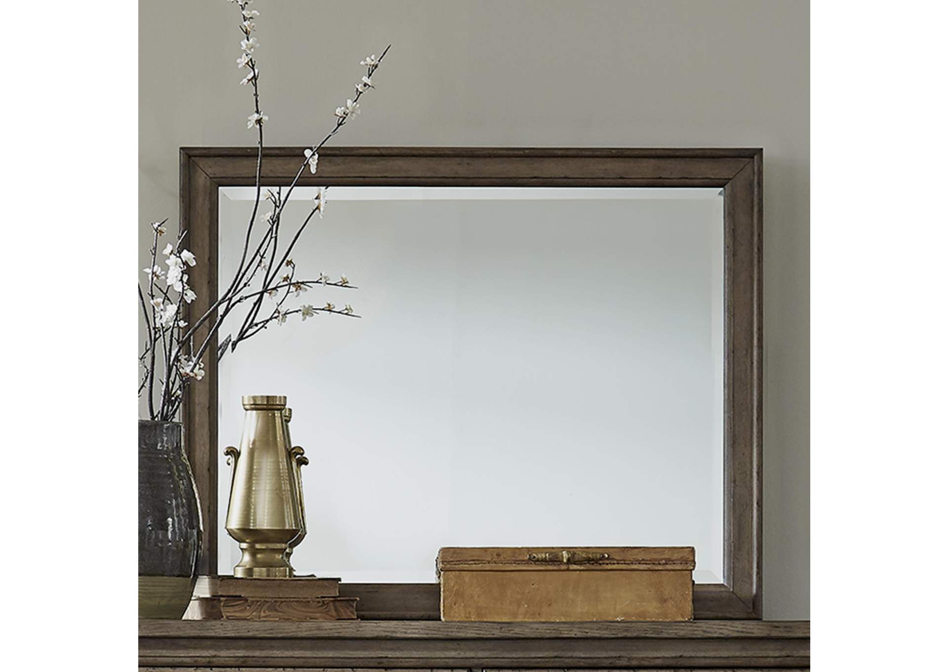 Americana Farmhouse Landscape Mirror,Liberty