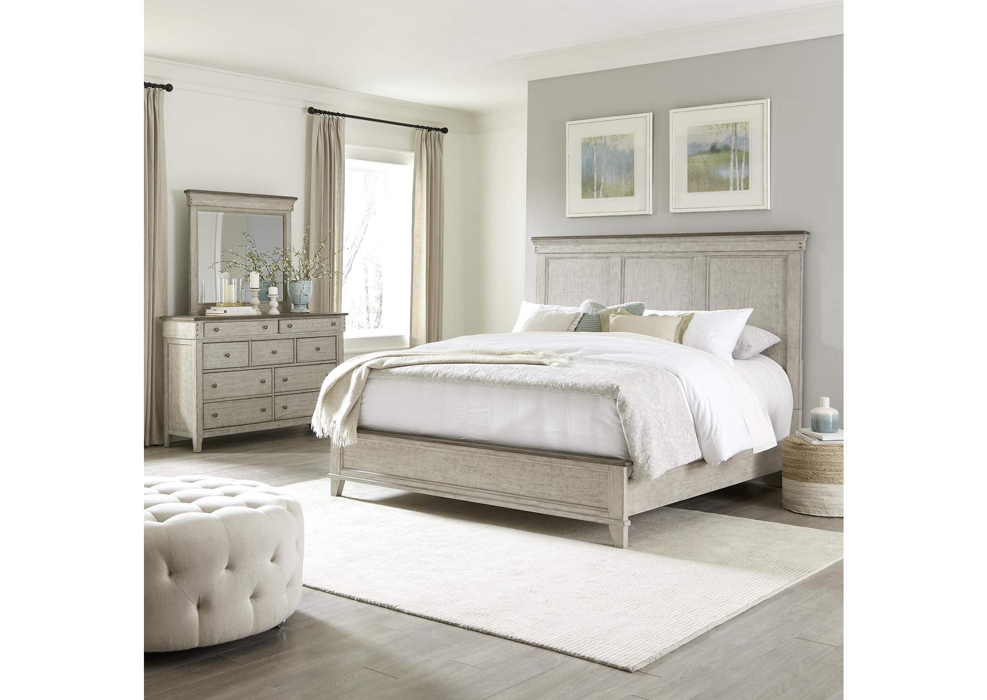 Ivy Hollow Queen Panel Bed, Dresser & Mirror,Liberty