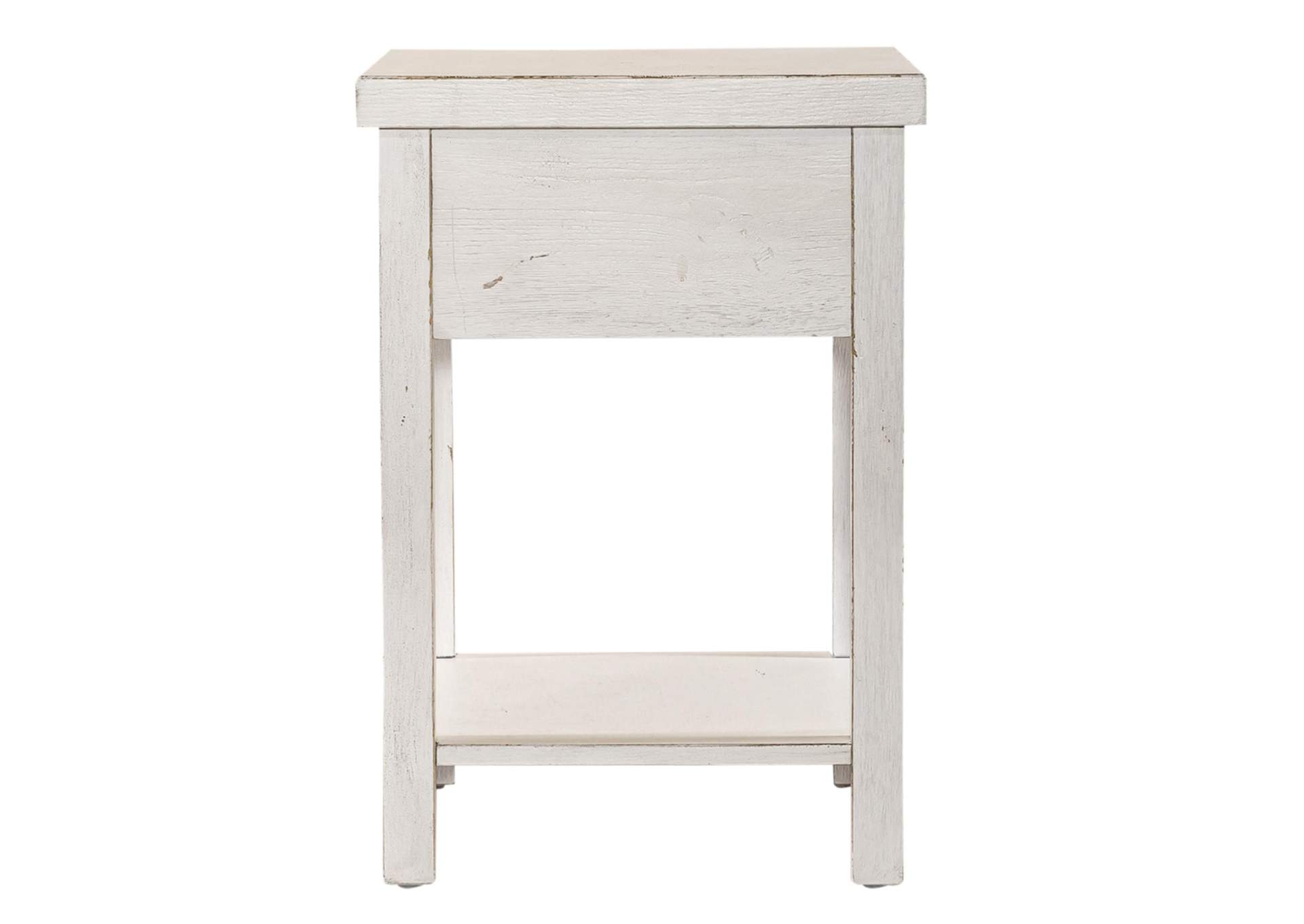 Modern Farmhouse Drawer Chair Side Table,Liberty