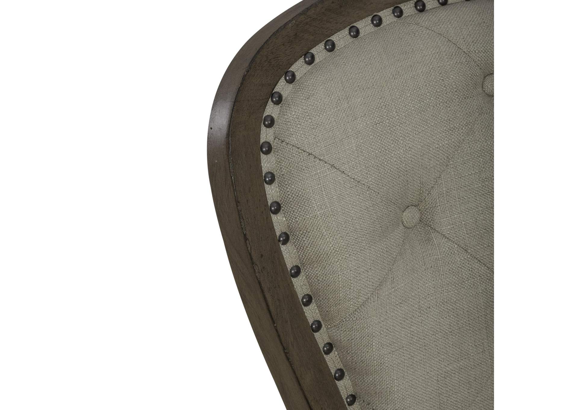 Americana Farmhouse Upholstered Tufted Back Side Chair,Liberty