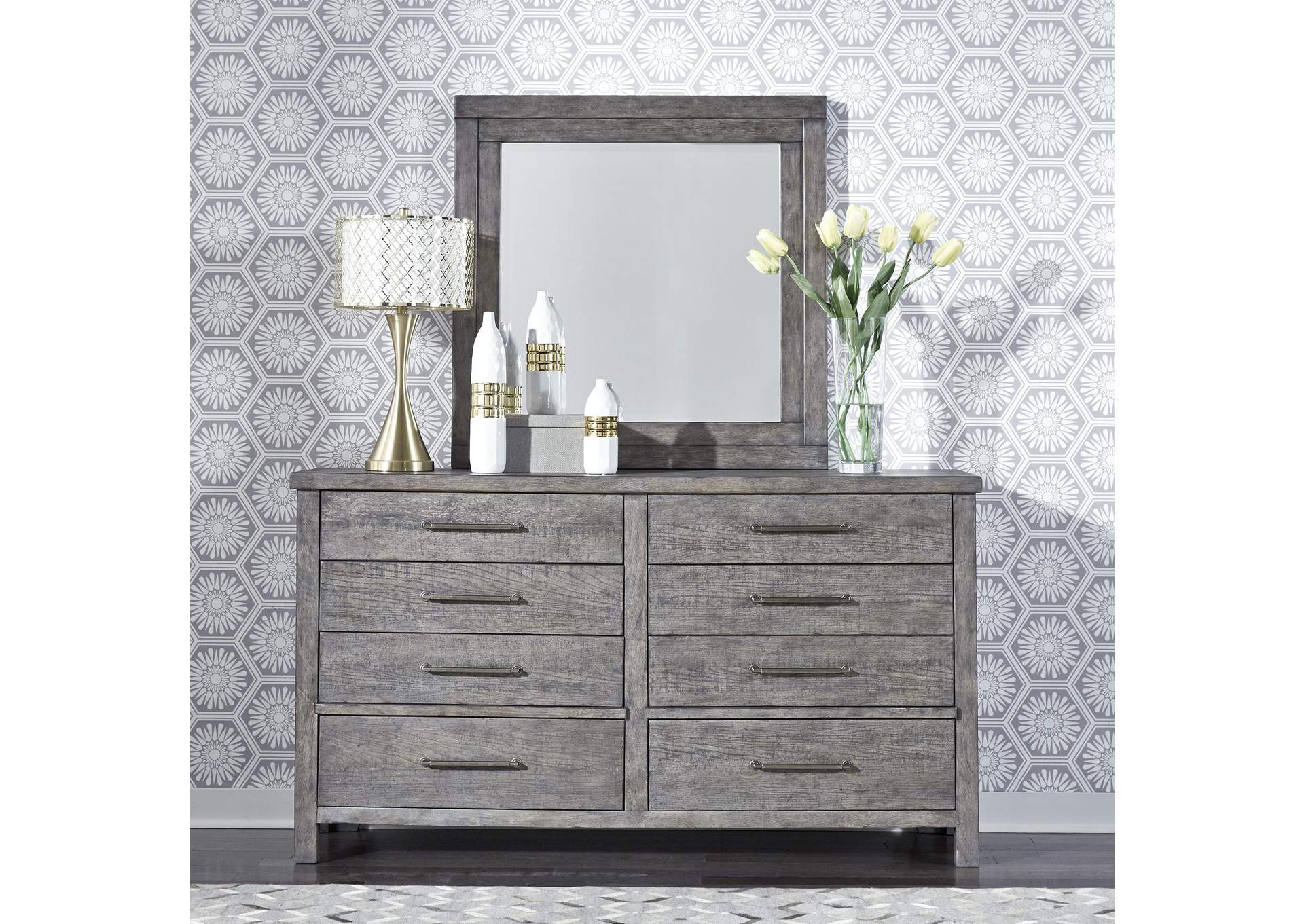 Modern Farmhouse Dresser & Mirror,Liberty