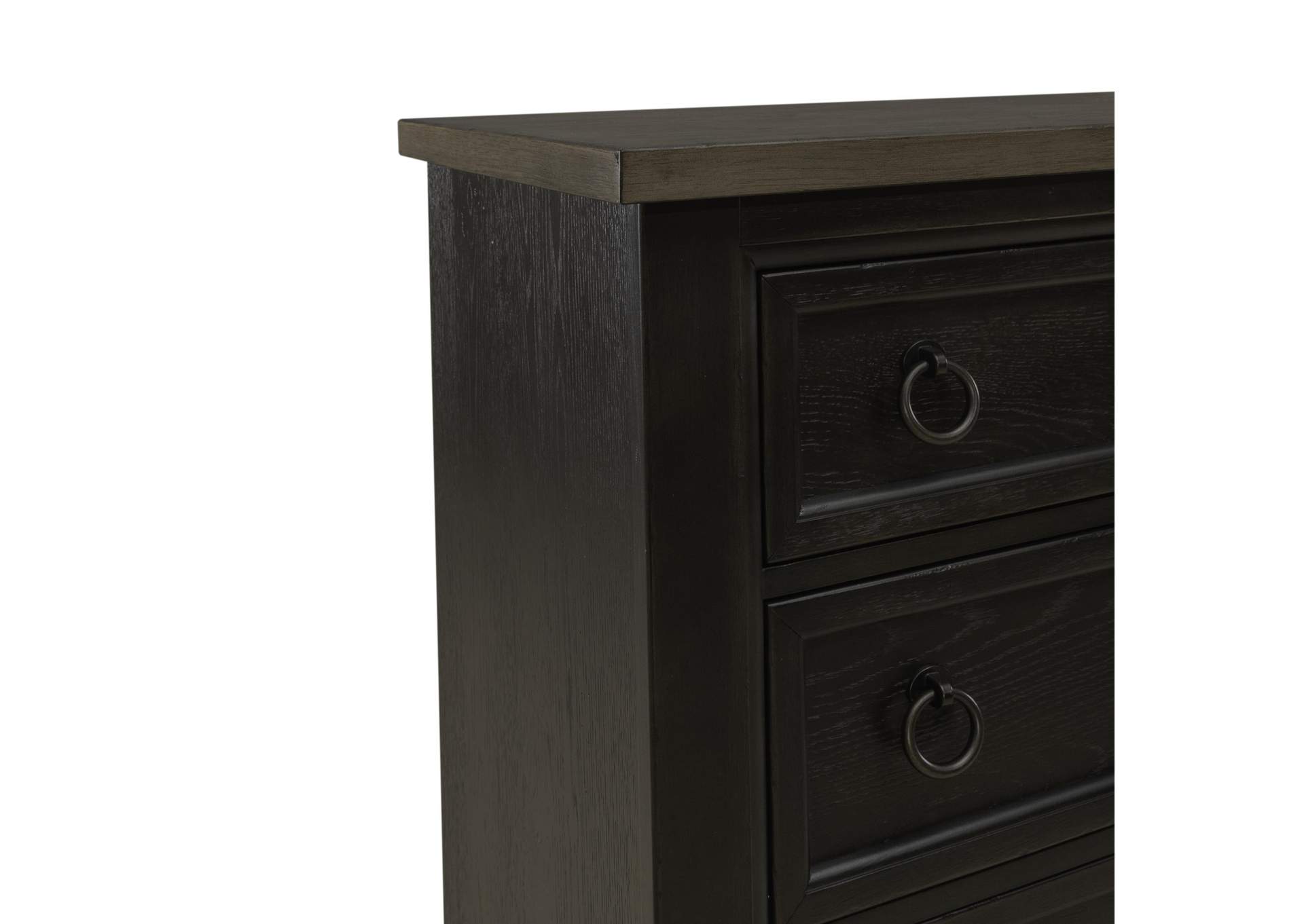 Americana Farmhouse 5 Drawer Chest - Black,Liberty