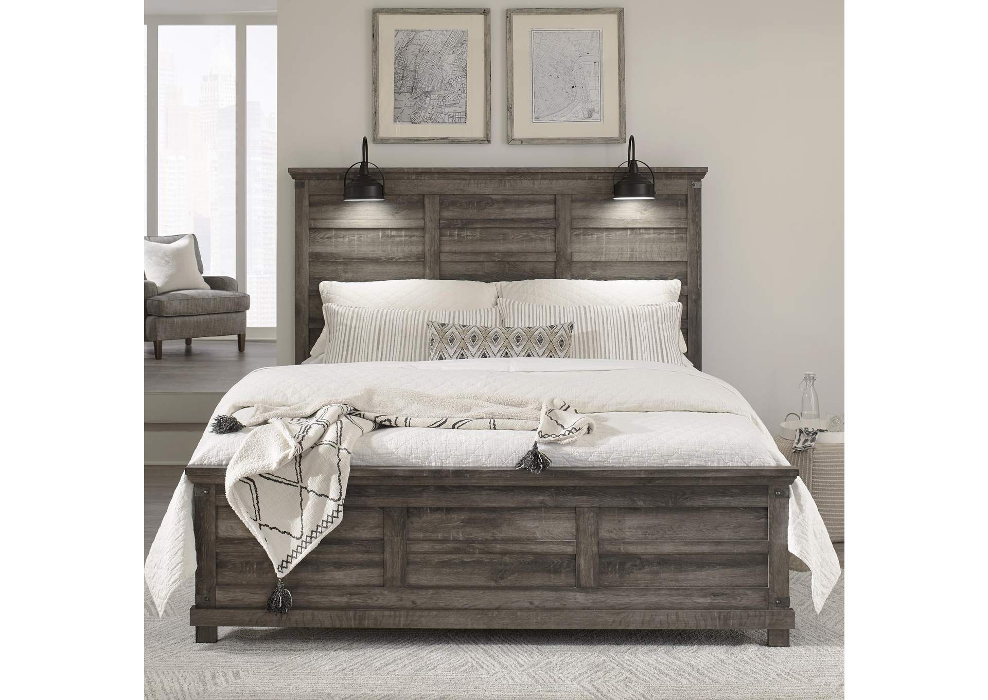 Lakeside Haven King Panel Bed,Liberty