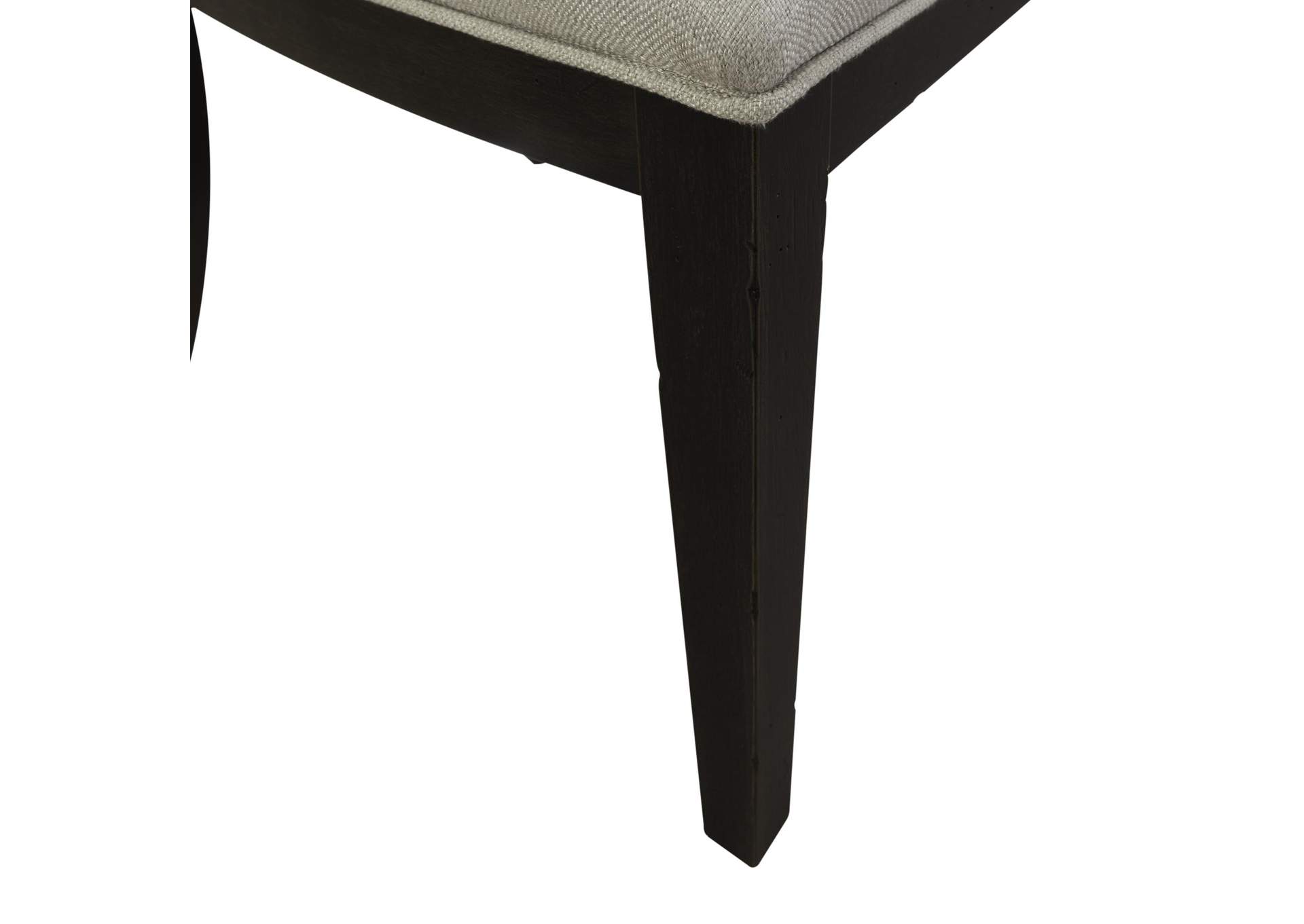 Americana Farmhouse Upholstered Tufted Back Side Chair - Black,Liberty