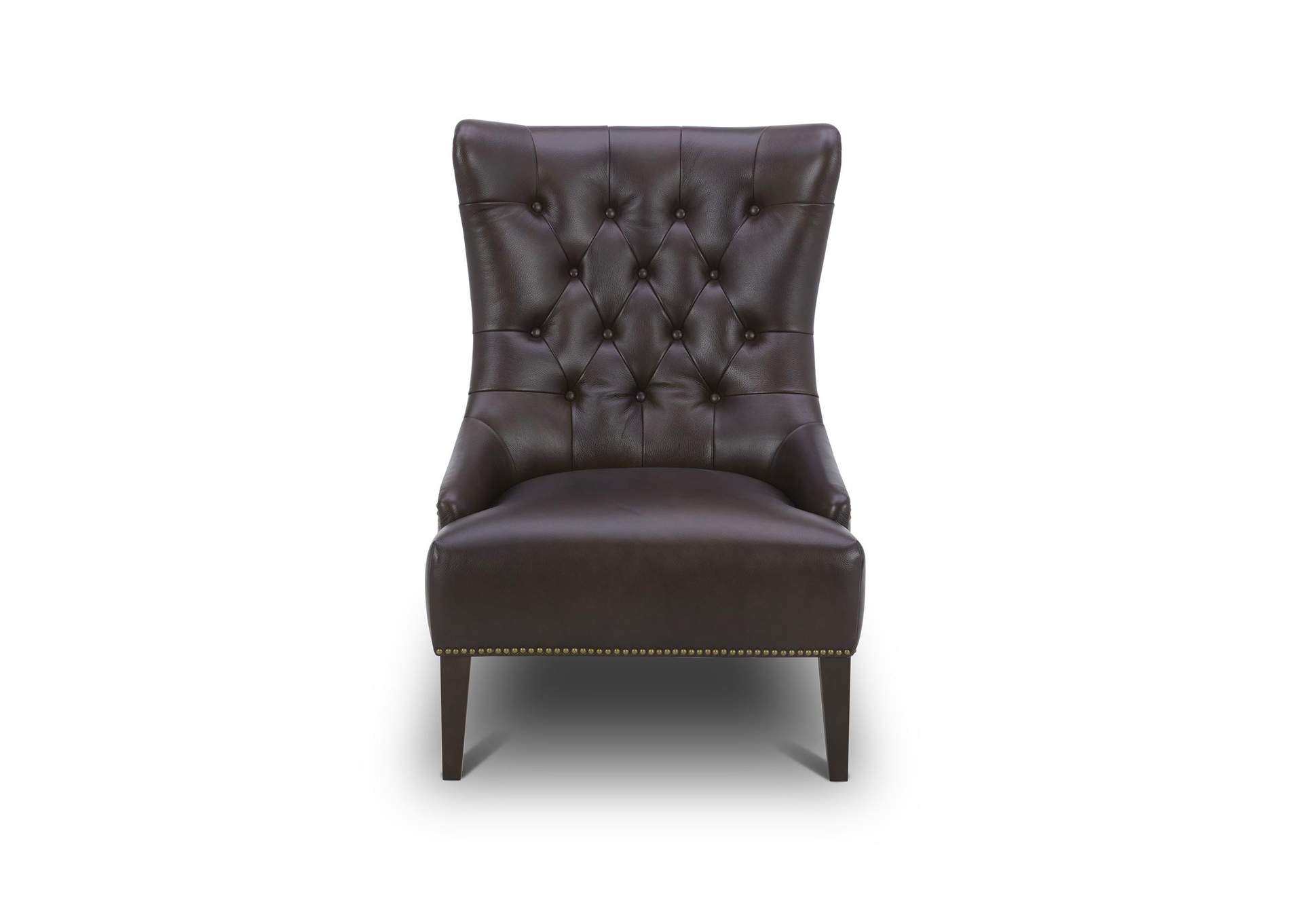 Garrison Leather Accent Chair - Brown,Liberty