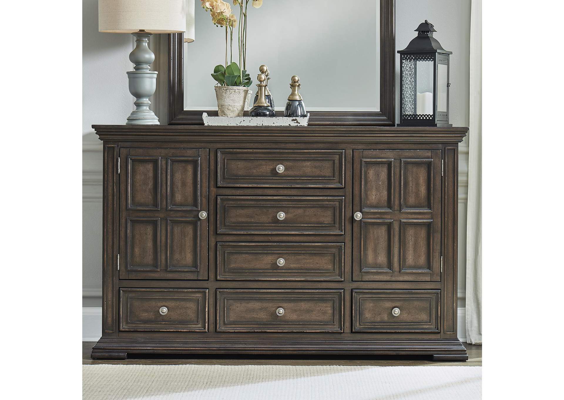 Big Valley 2 Door 6 Drawer Dresser,Liberty