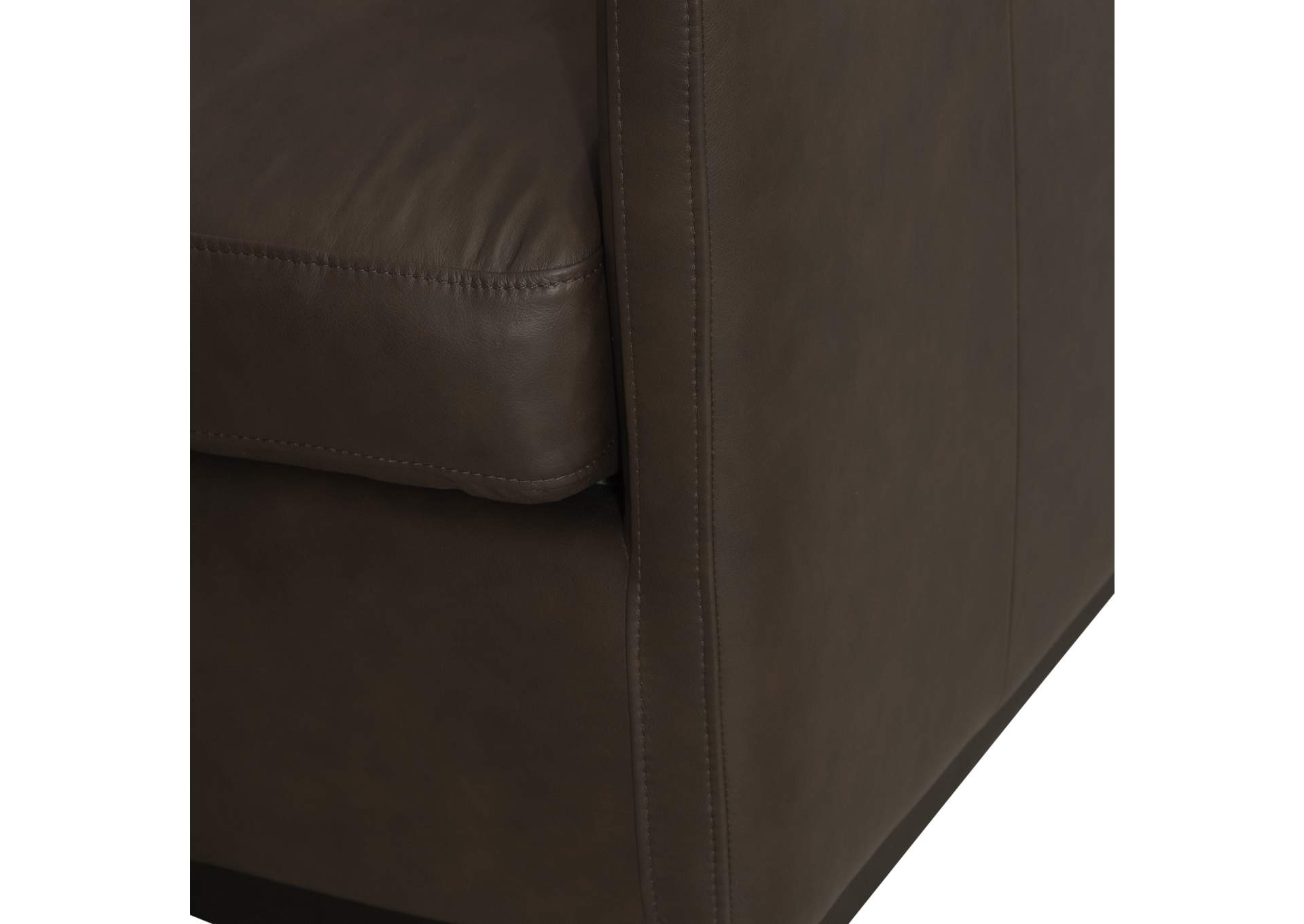 Weston Leather Swivel Accent Chair - Timber,Liberty