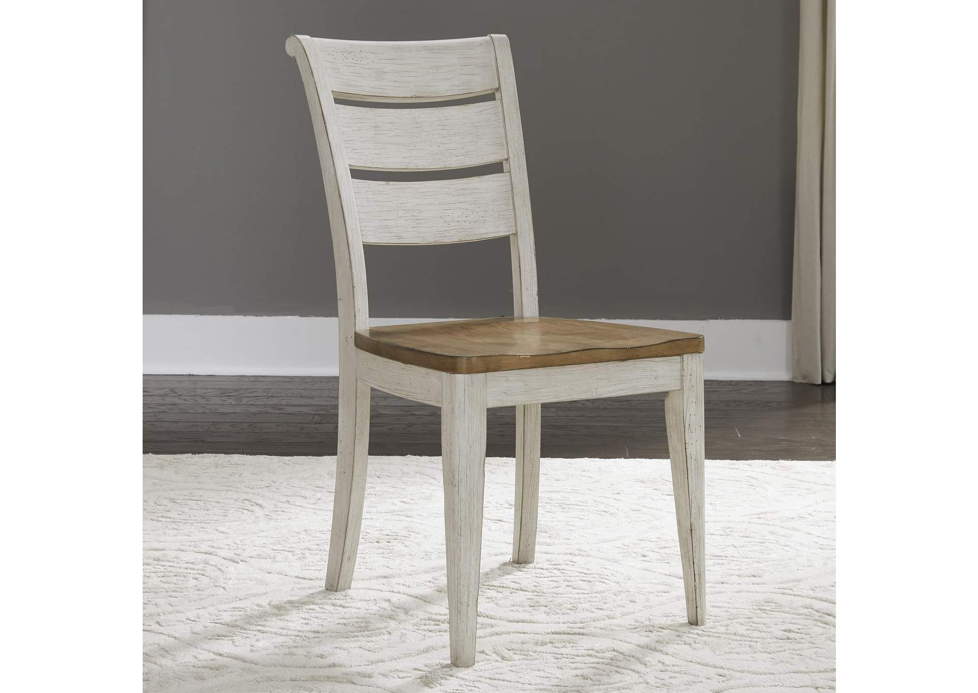 Farmhouse Reimagined Ladder Back Side Chair (RTA),Liberty
