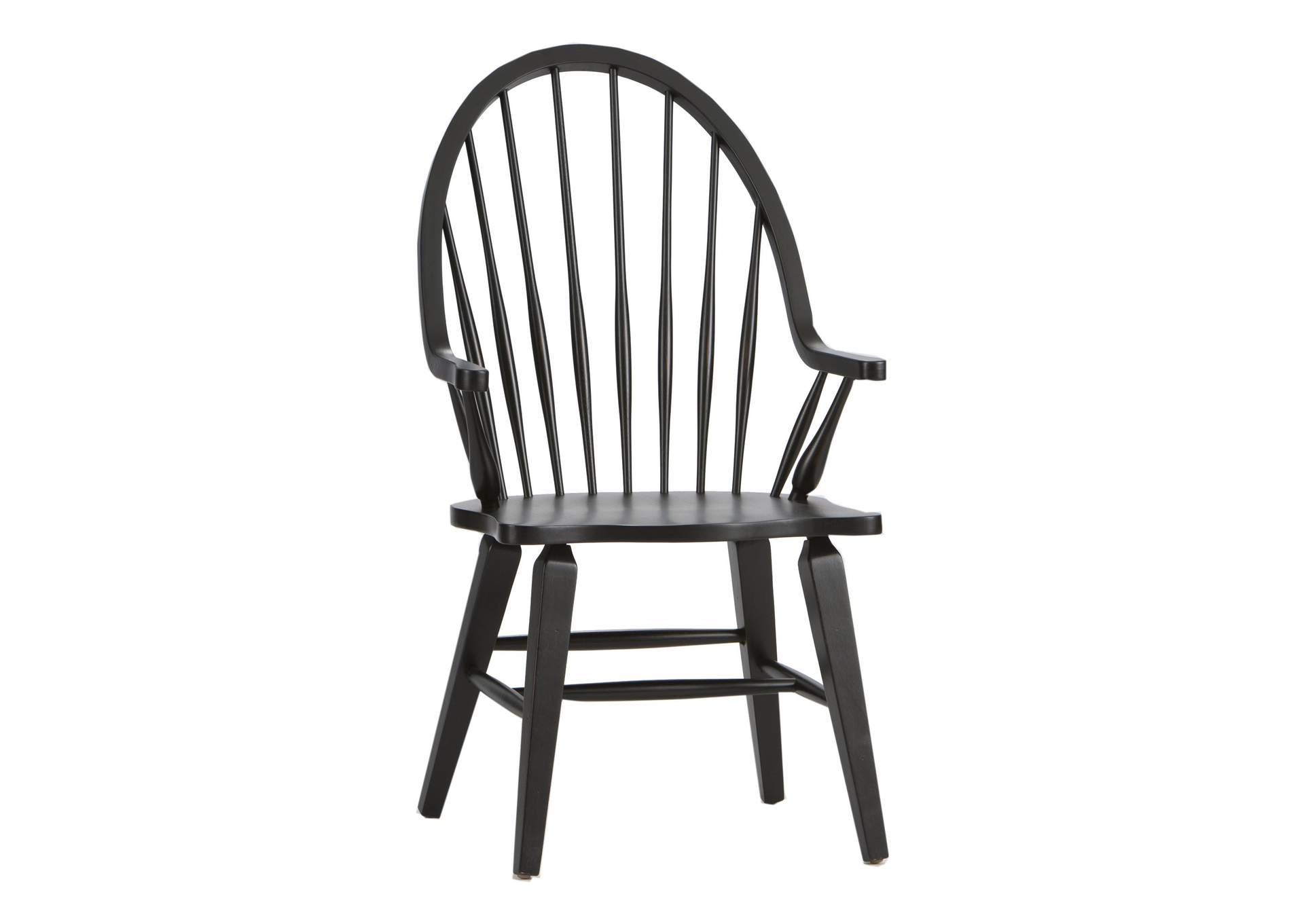 Hearthstone Ridge Windsor Back Arm Chair - Black,Liberty