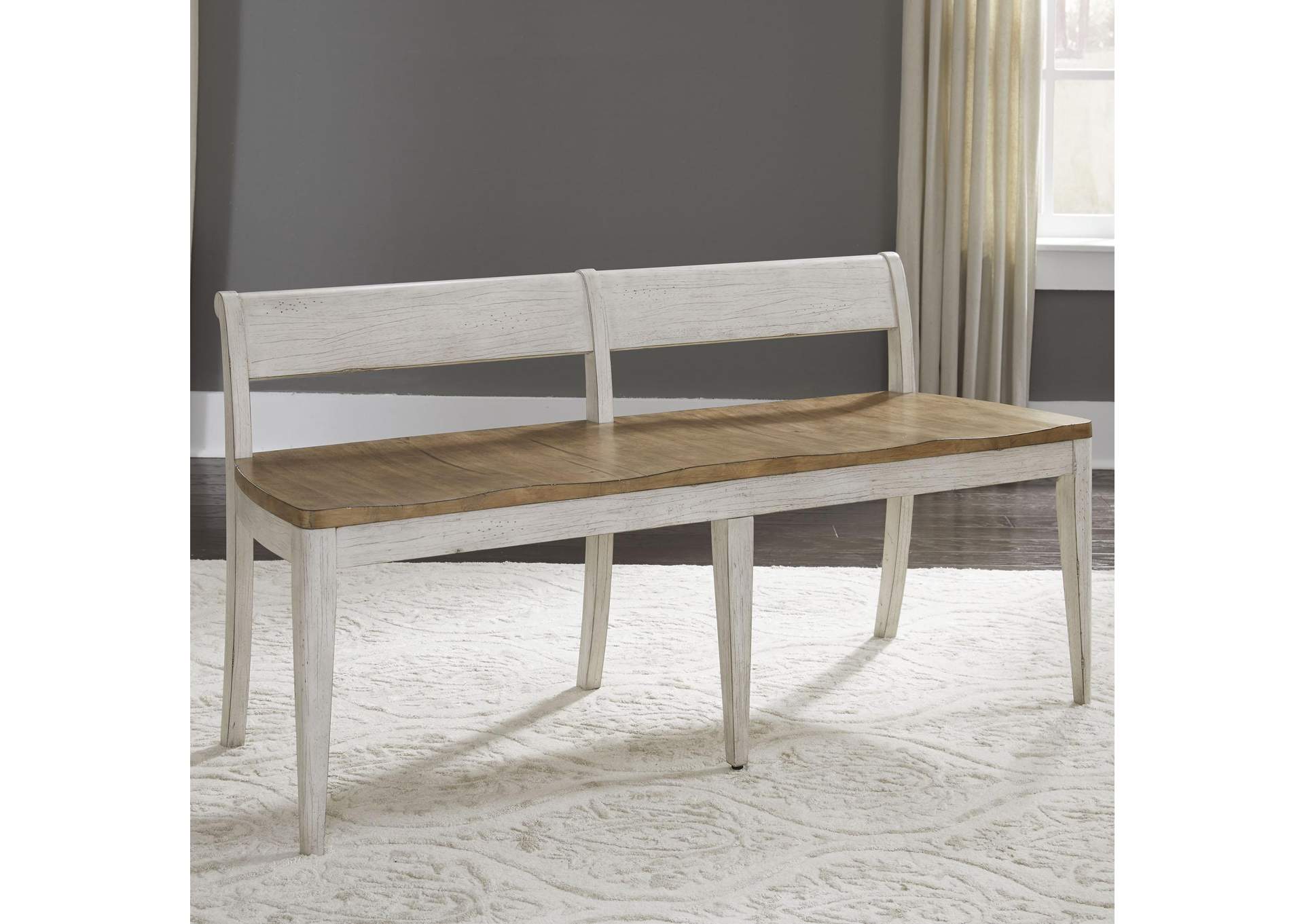 Farmhouse Reimagined Dining Bench (RTA),Liberty
