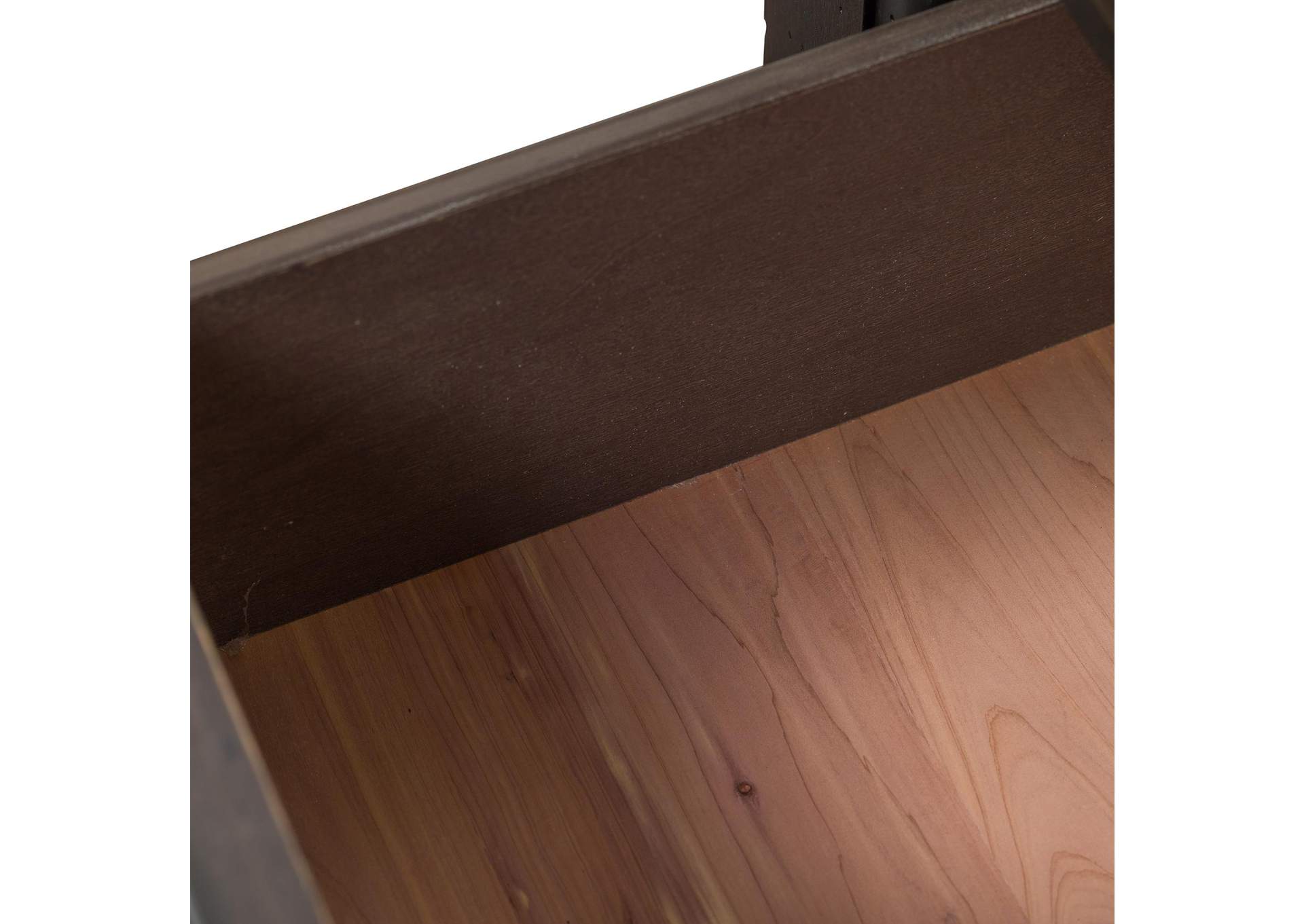 Americana Farmhouse 2 Drawer Nightstand with Charging Station - Black,Liberty