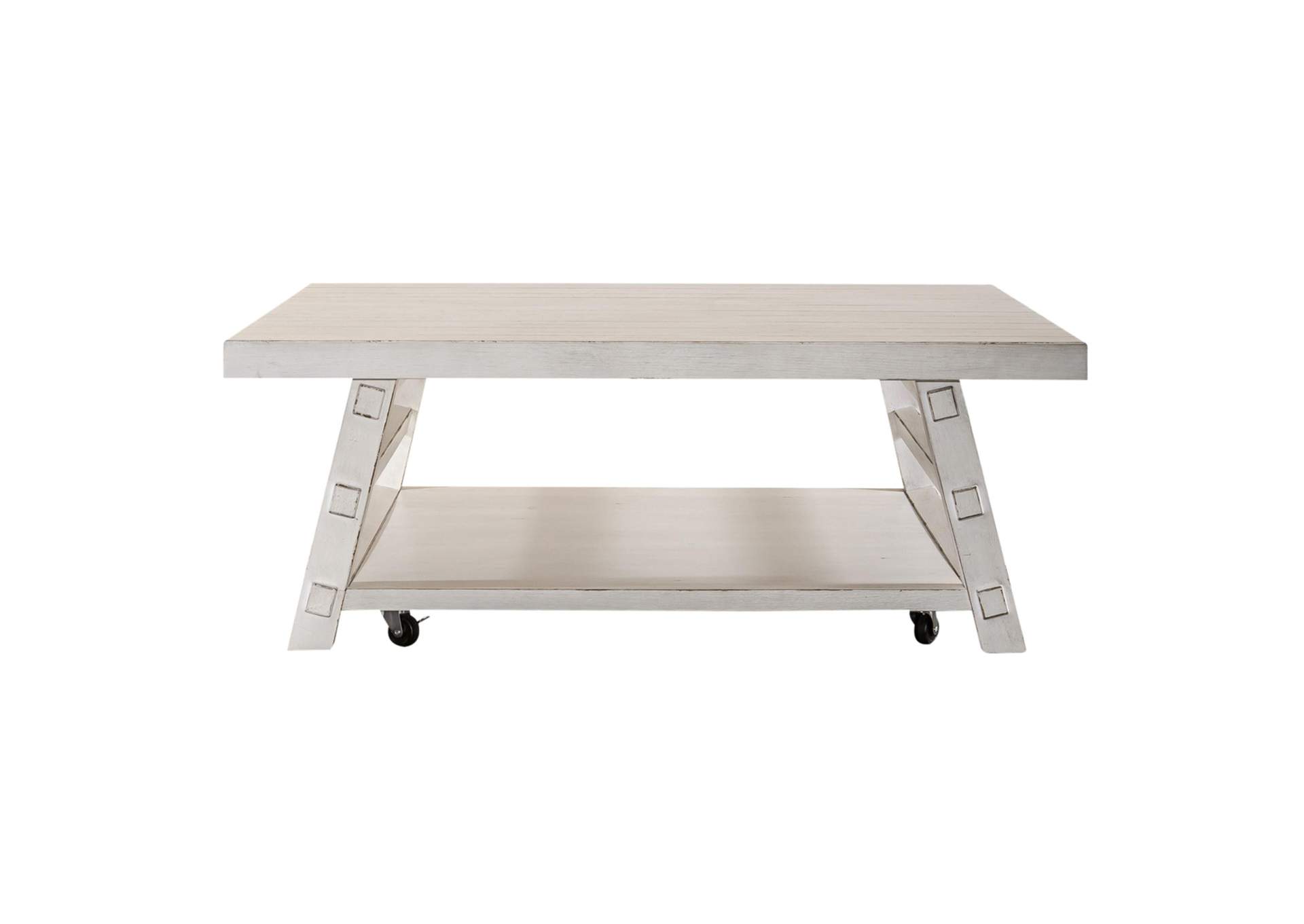 Modern Farmhouse Oversized Square Cocktail Table,Liberty