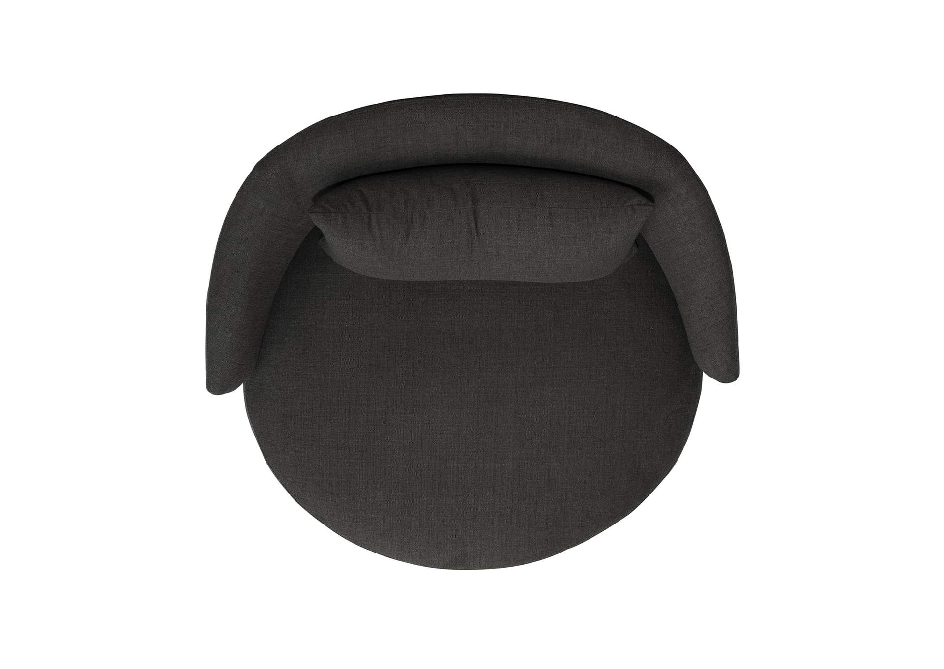 Haley Upholstered Swivel Cuddler Chair - Charcoal,Liberty