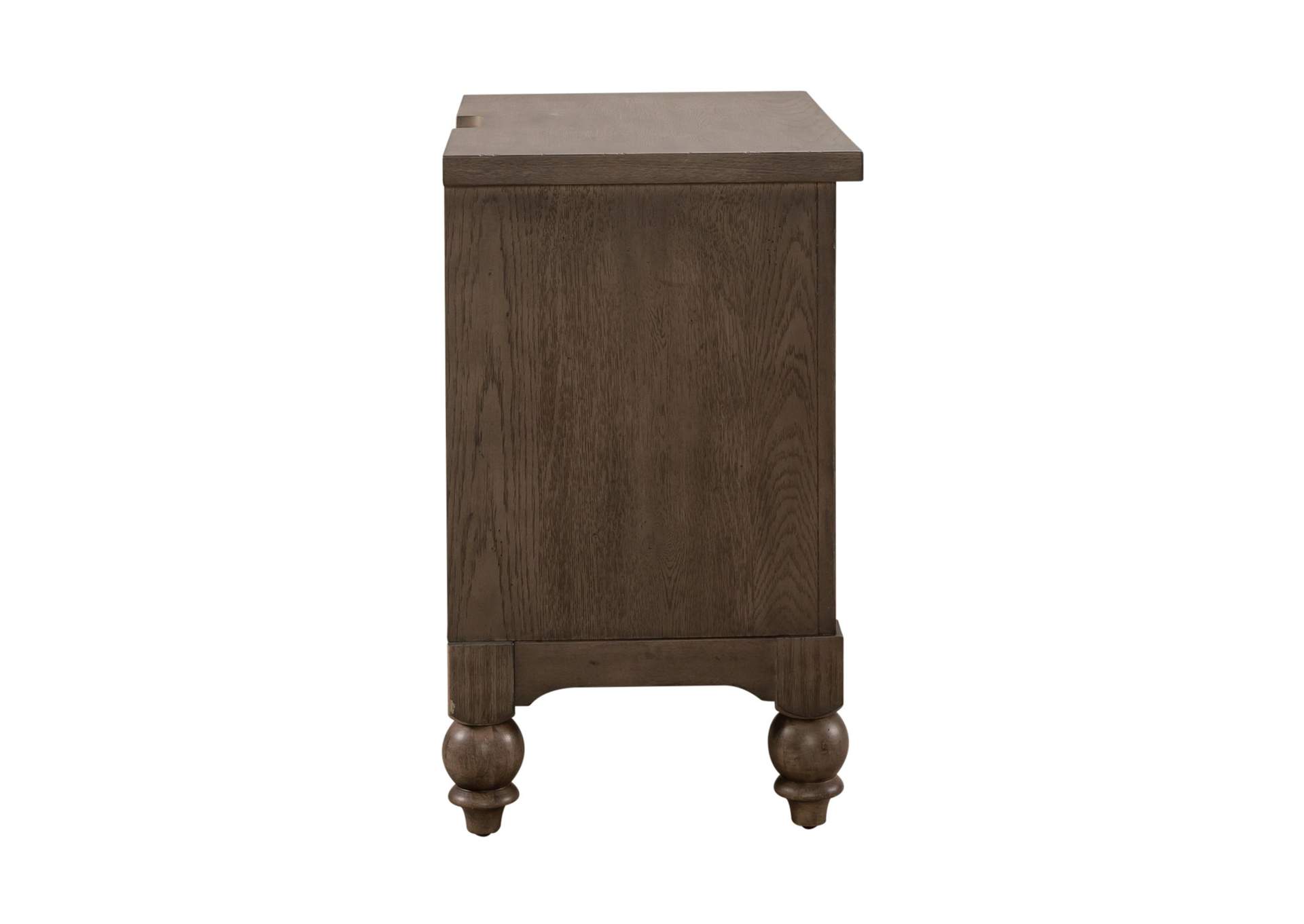 Americana Farmhouse 2 Drawer Nightstand with Charging Station,Liberty
