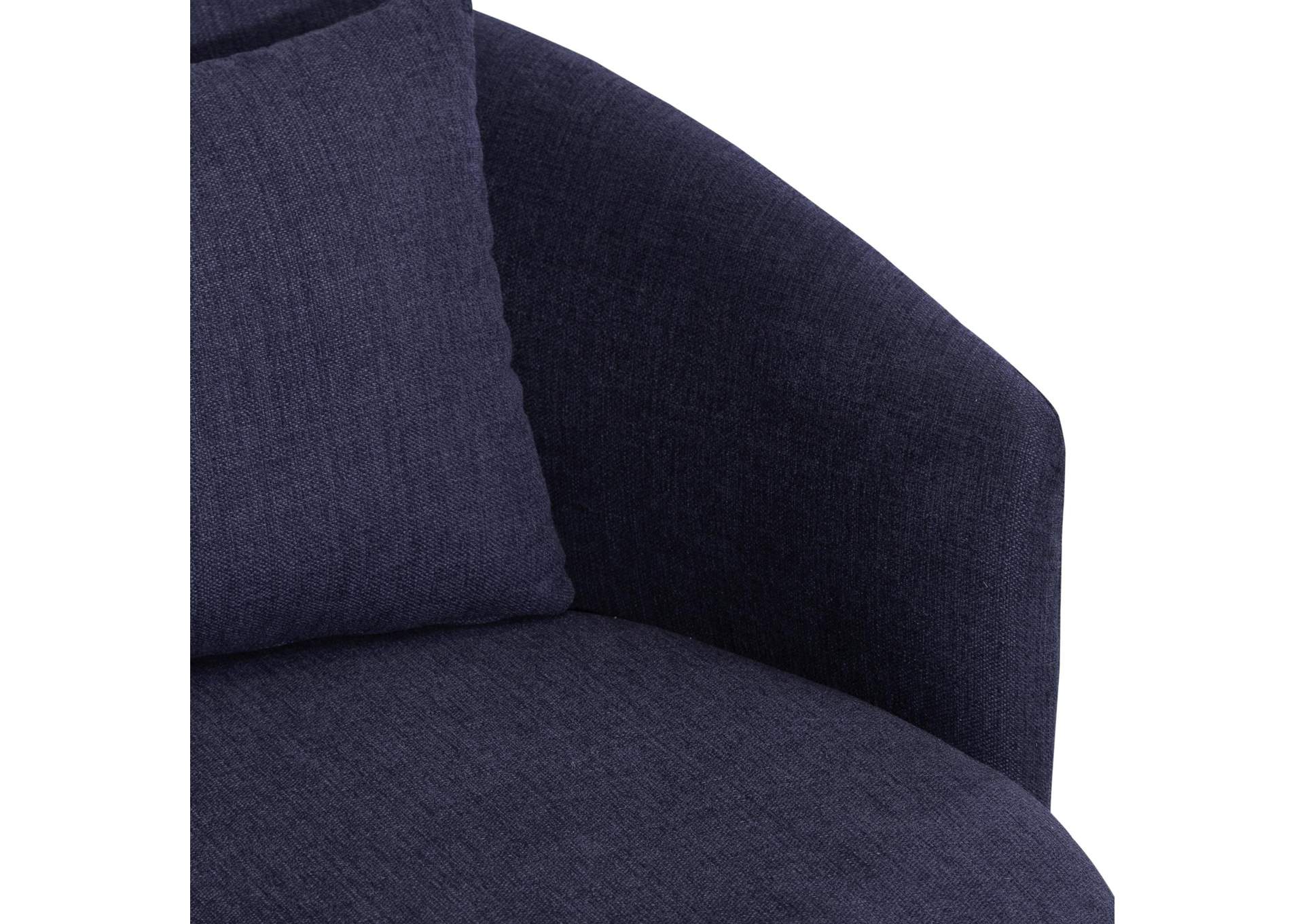 Haley Upholstered Swivel Cuddler Chair - Midnight,Liberty