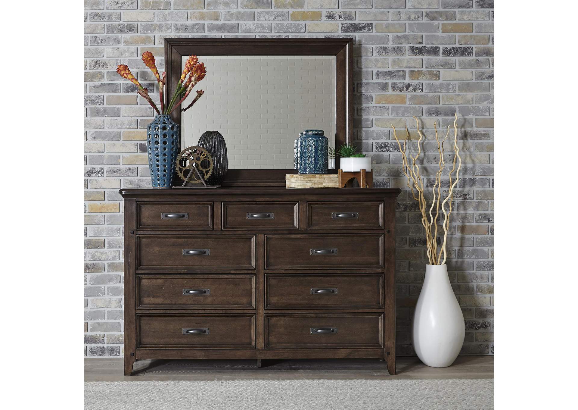 Saddlebrook Dresser & Mirror,Liberty