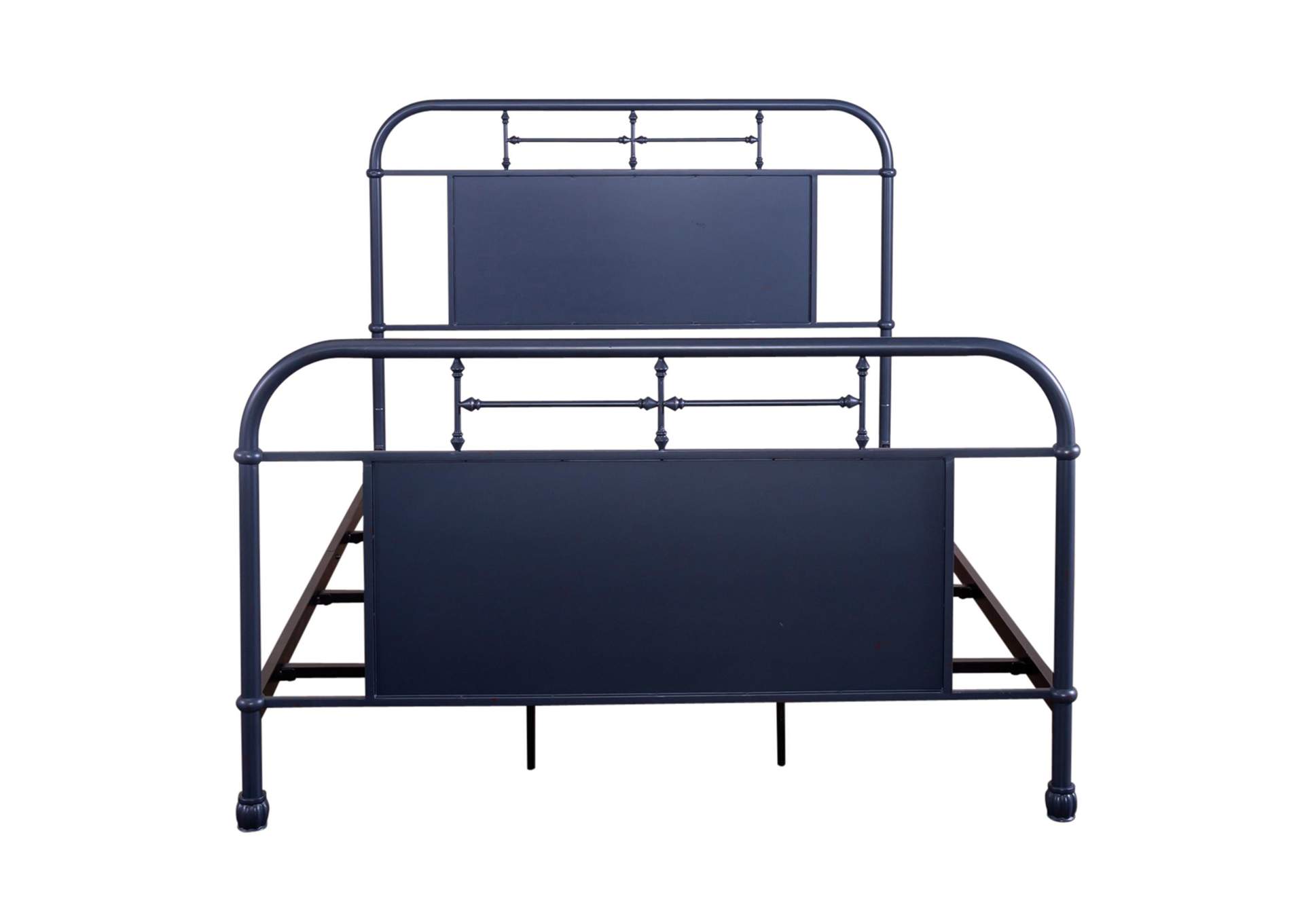 Vintage Series Queen Metal Bed - Navy,Liberty