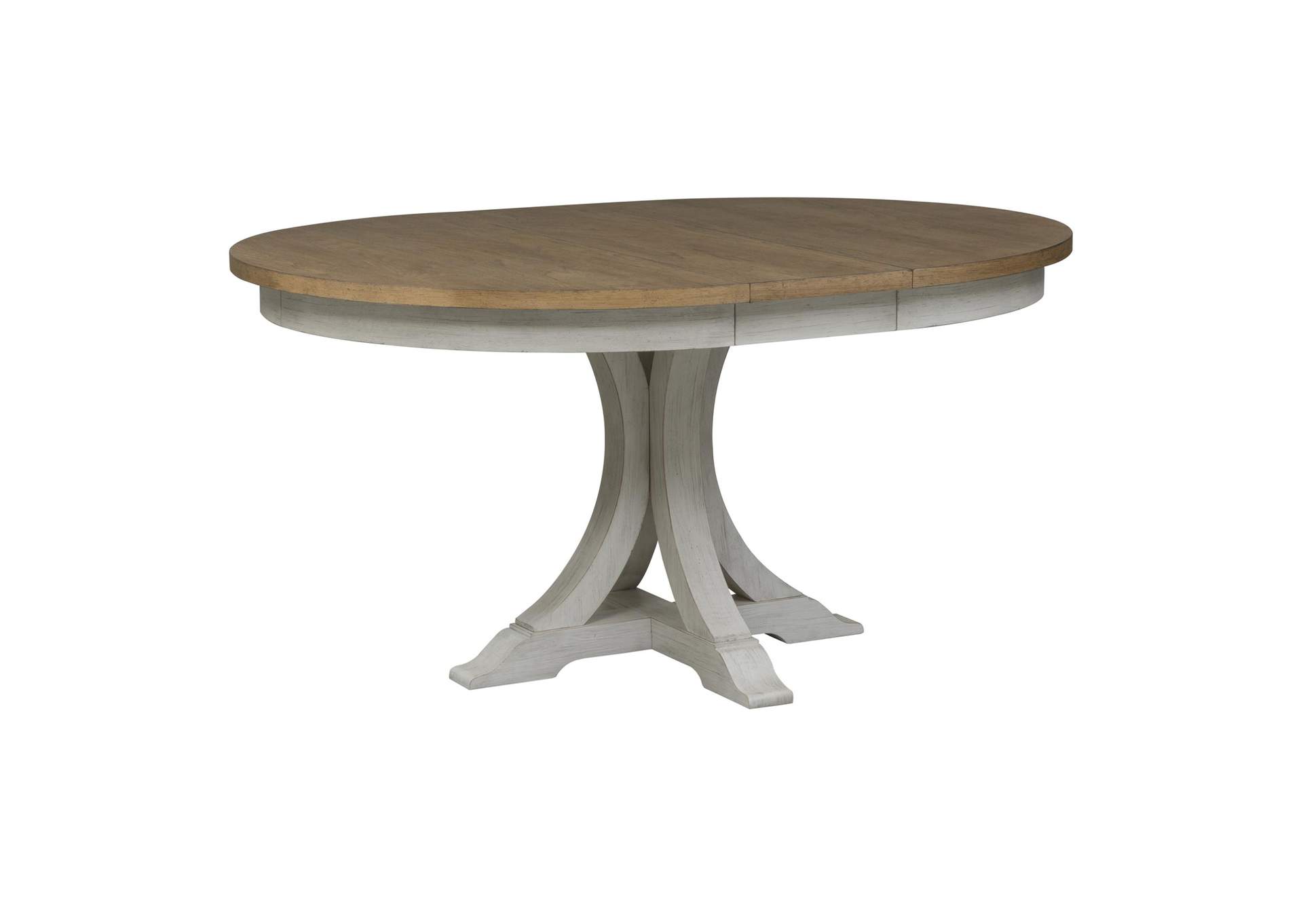 Farmhouse Reimagined 5 Piece Pedestal Table Set,Liberty