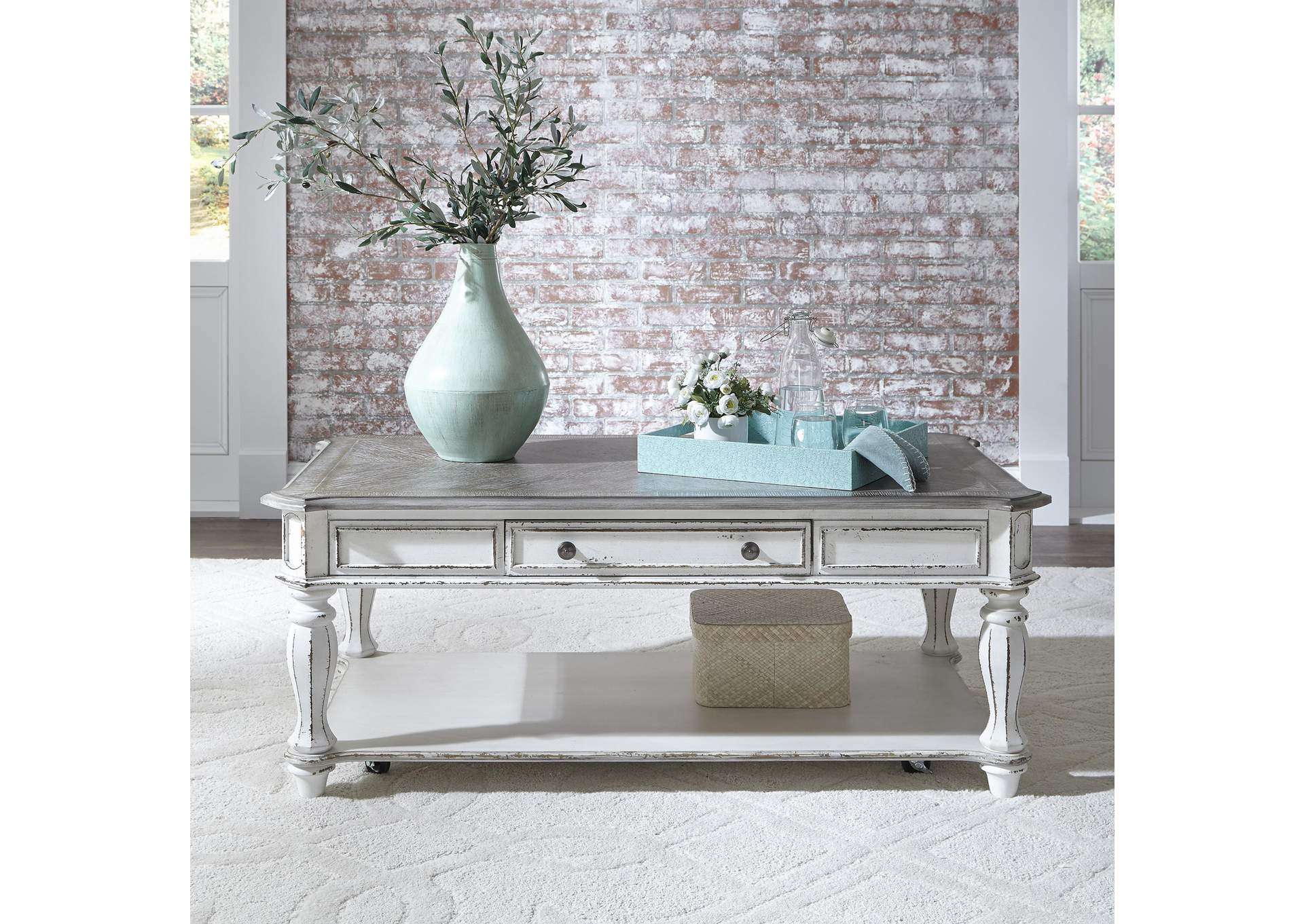 Magnolia Manor Rectangular Cocktail Table,Liberty