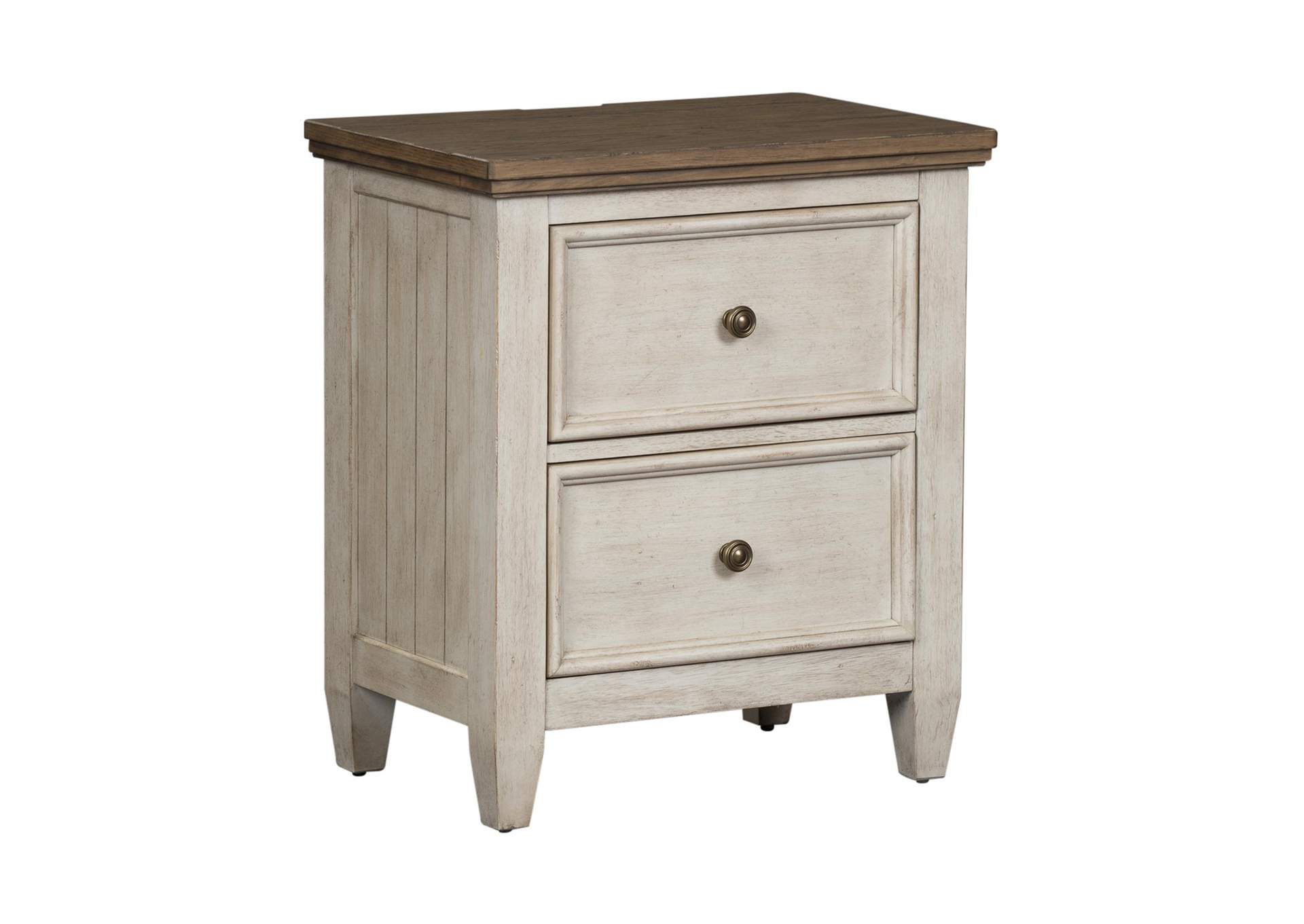 Heartland 2 Drawer Nightstand with Charging Station,Liberty