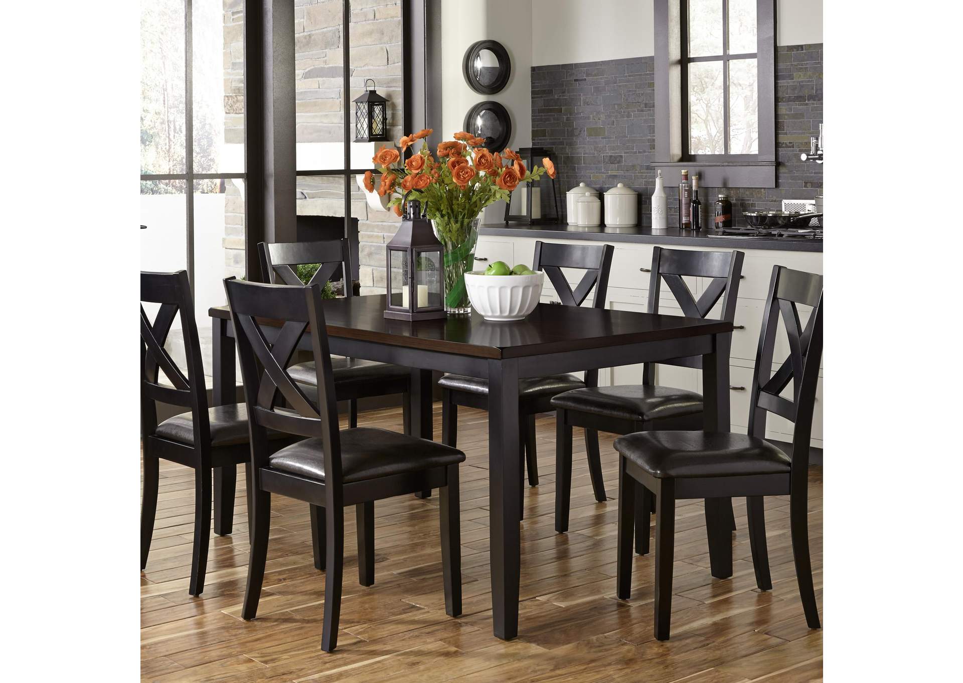 Thornton 7 Piece Rectangular Table Set,Liberty