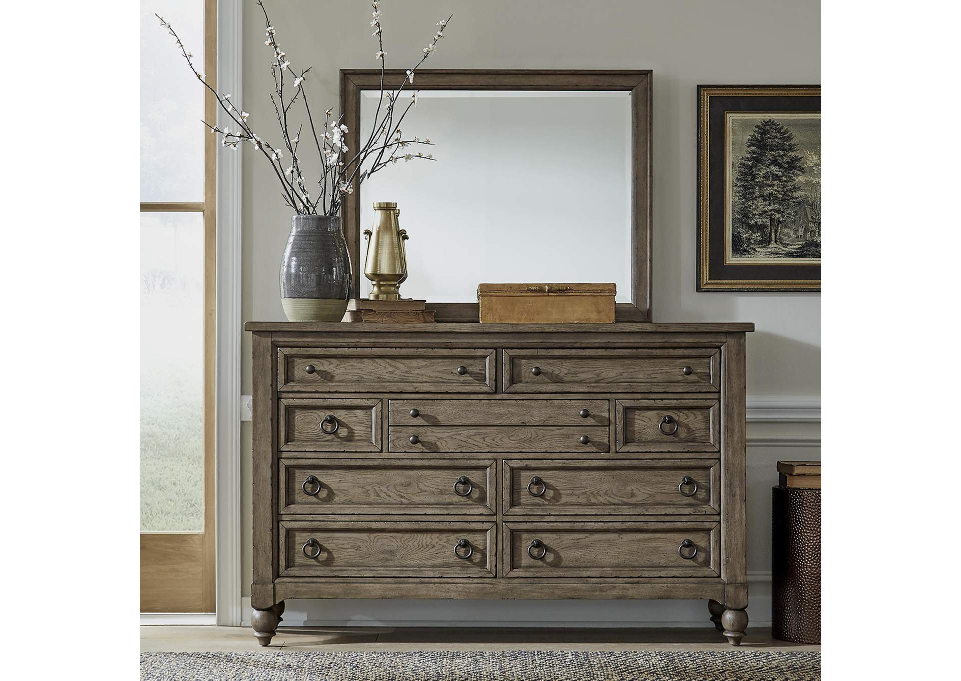 Americana Farmhouse Dresser & Mirror,Liberty