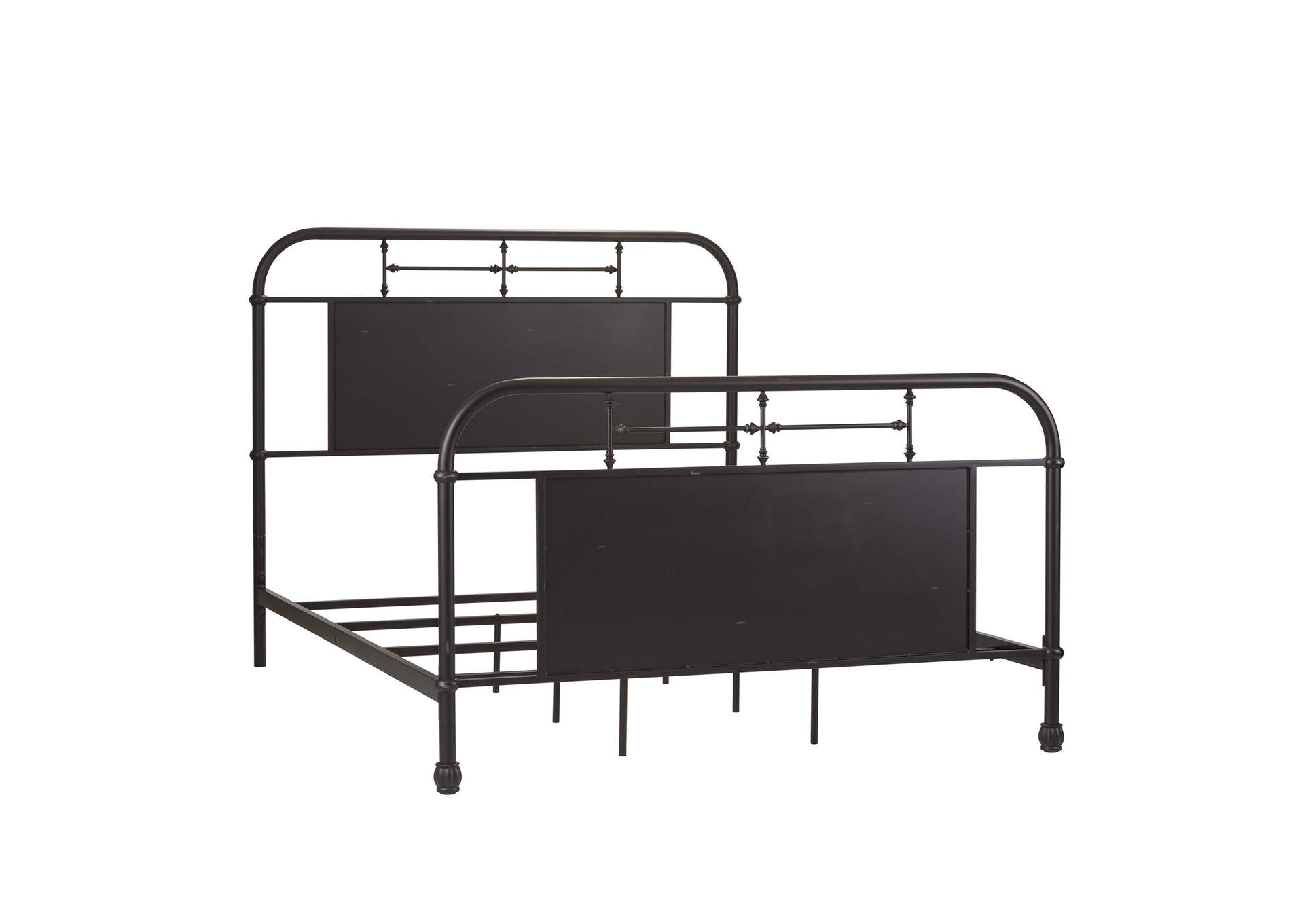 Vintage Series King Metal Bed - Black,Liberty