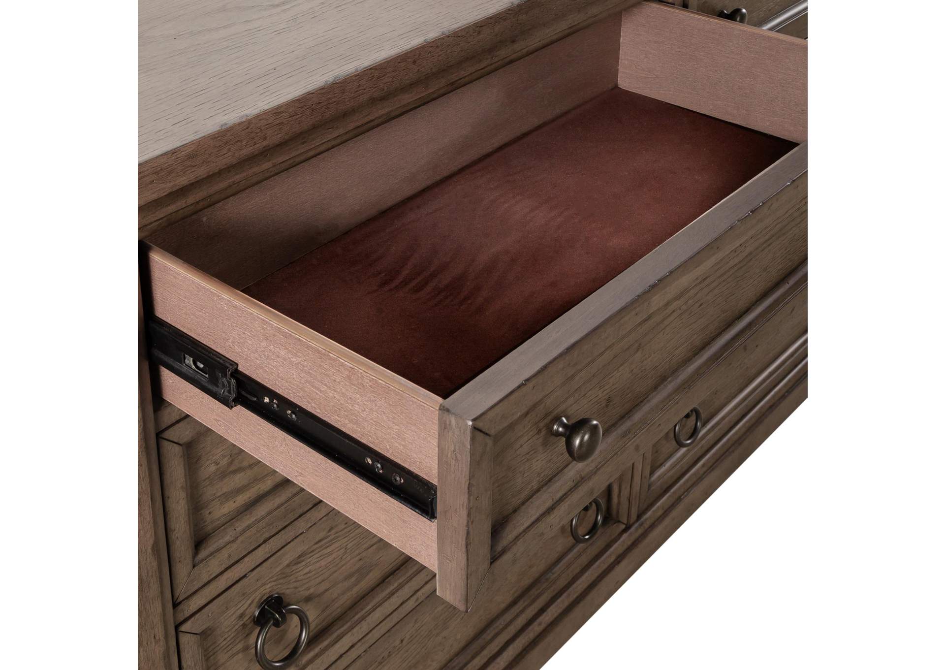 Americana Farmhouse 9 Drawer Dresser,Liberty