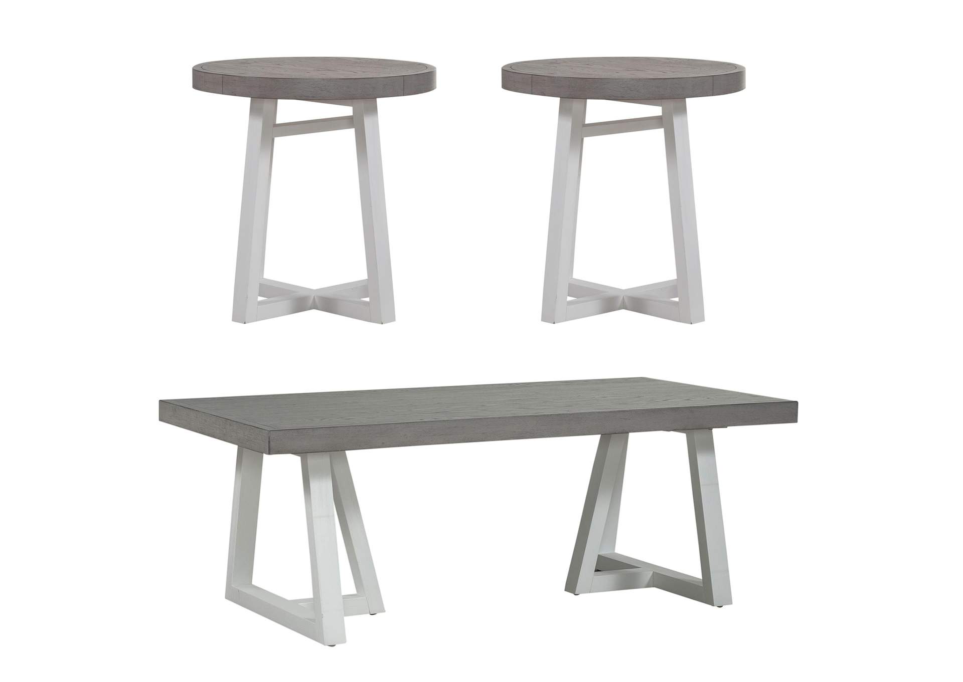 Palmetto Heights 3 Piece Set (1 - Cocktail 2 - End Tables),Liberty