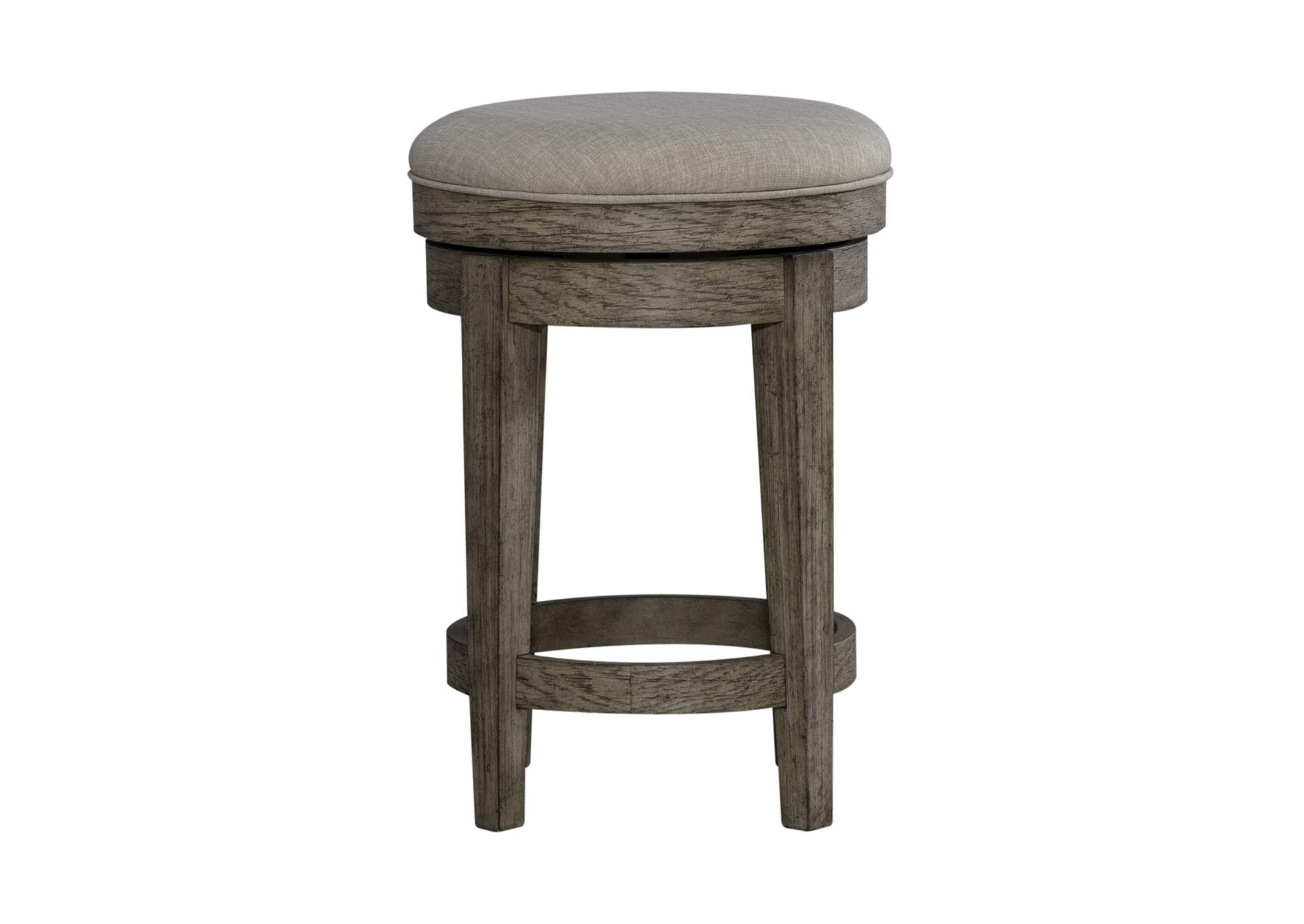 City Scape Upholstered Swivel Console Stool,Liberty