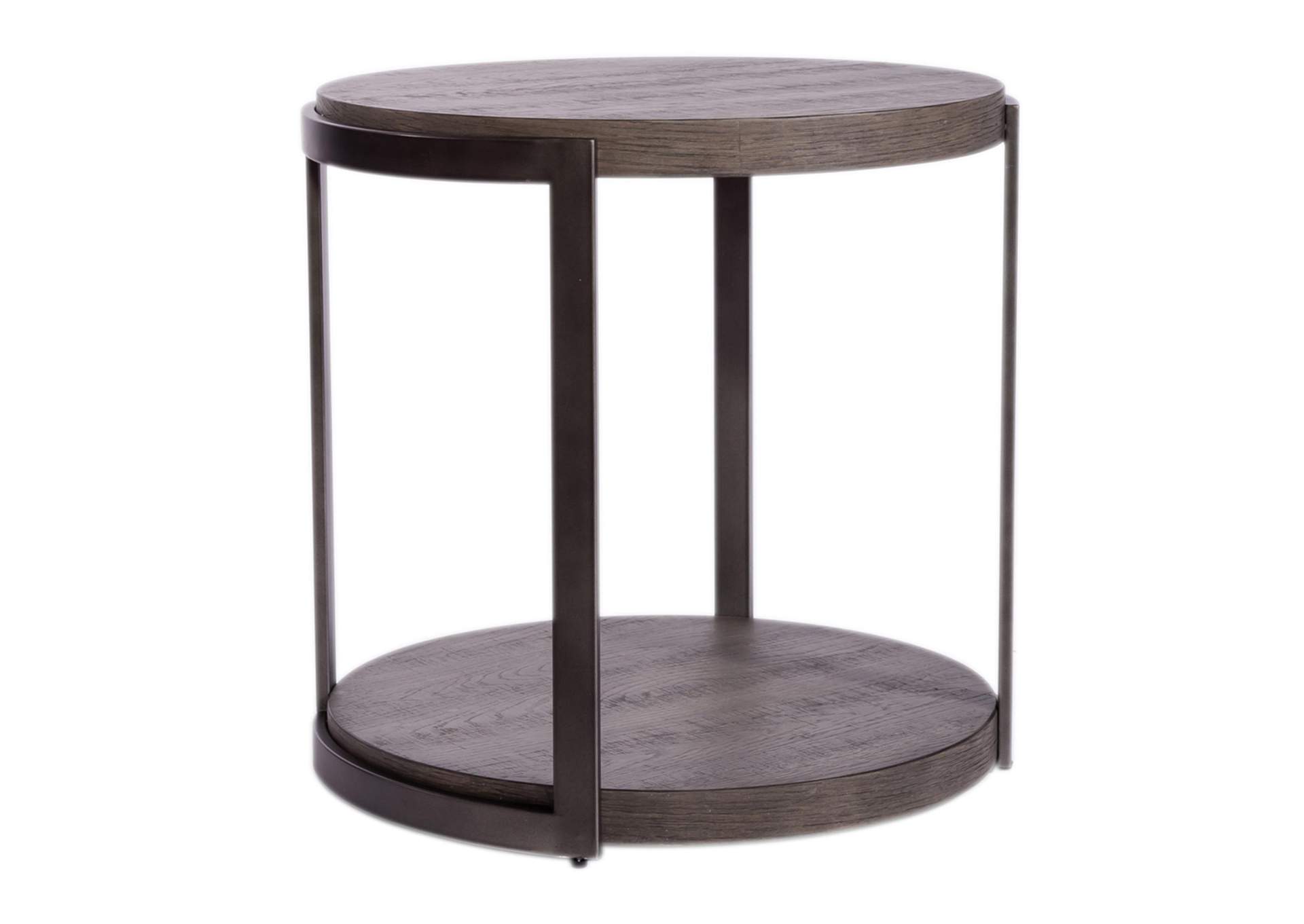 Modern View Round End Table,Liberty