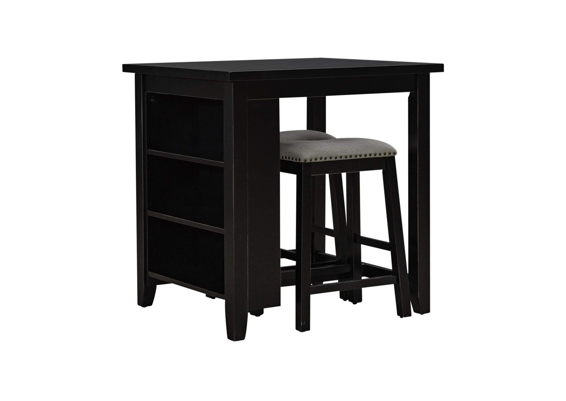 Brook Creek 3 Piece Counter Set - Black,Liberty